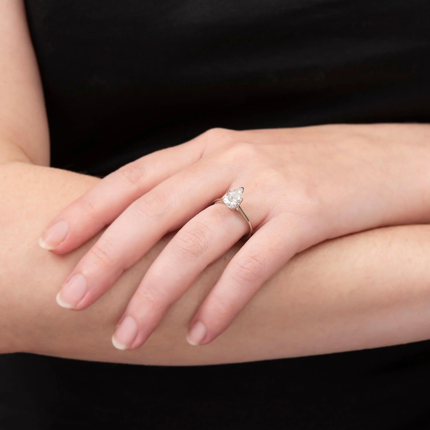 Retro 14k Pear Cut Diamond Ring 1.42ctw - Image 6