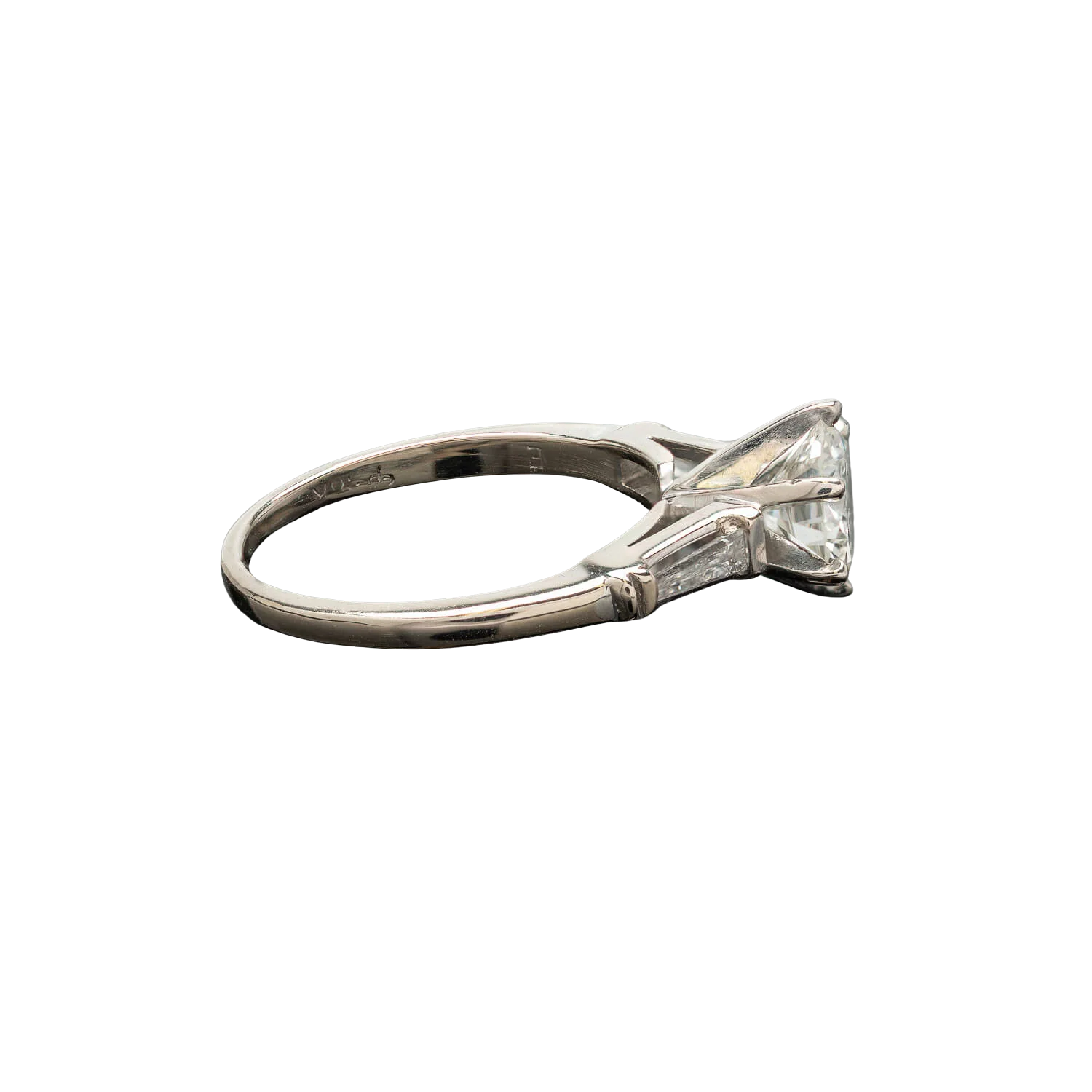 Retro 18k Diamond Engagement Ring 1.04ct Center - Image 3