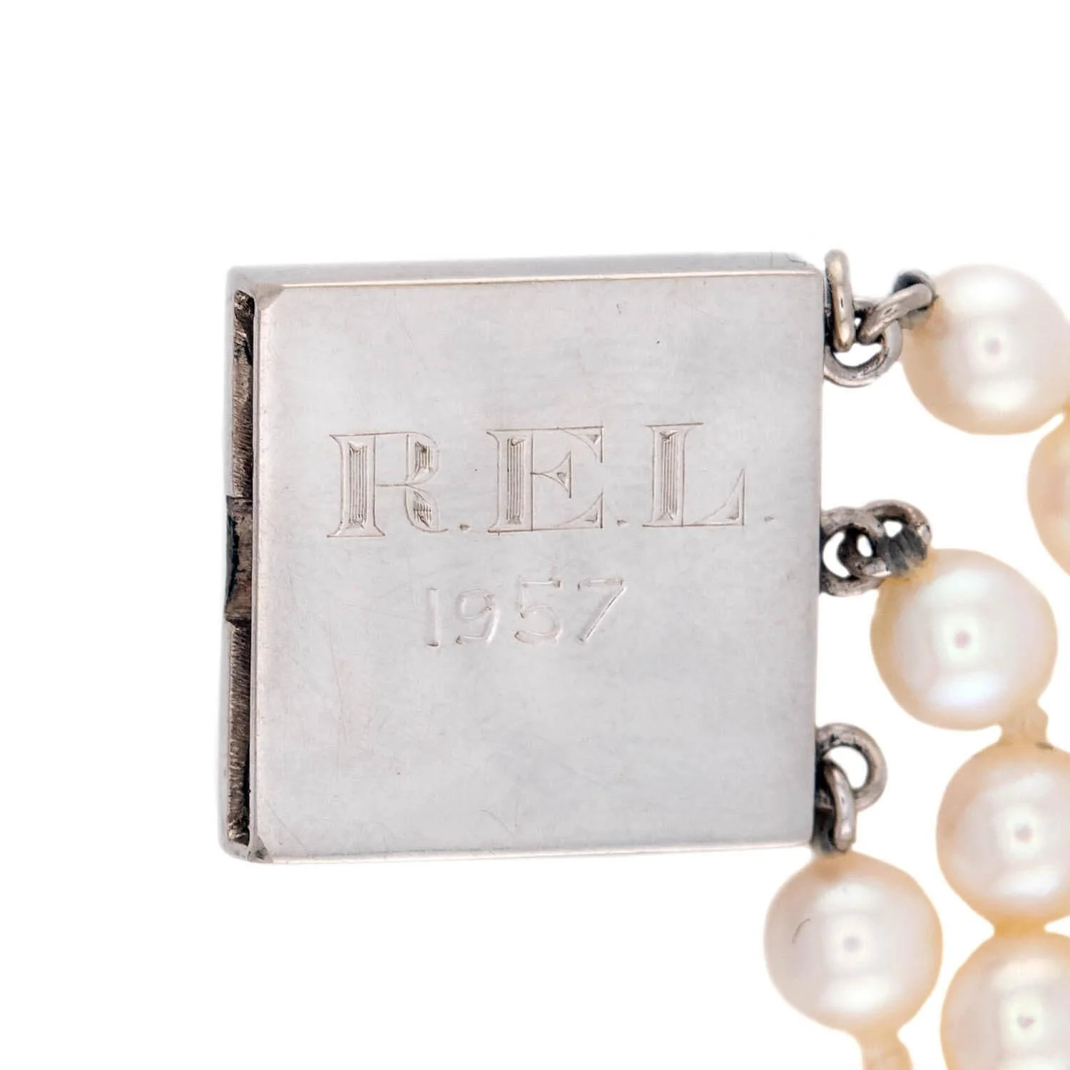 Retro 18k Pearl and Diamond Multi-Strand Bracelet - Image 5