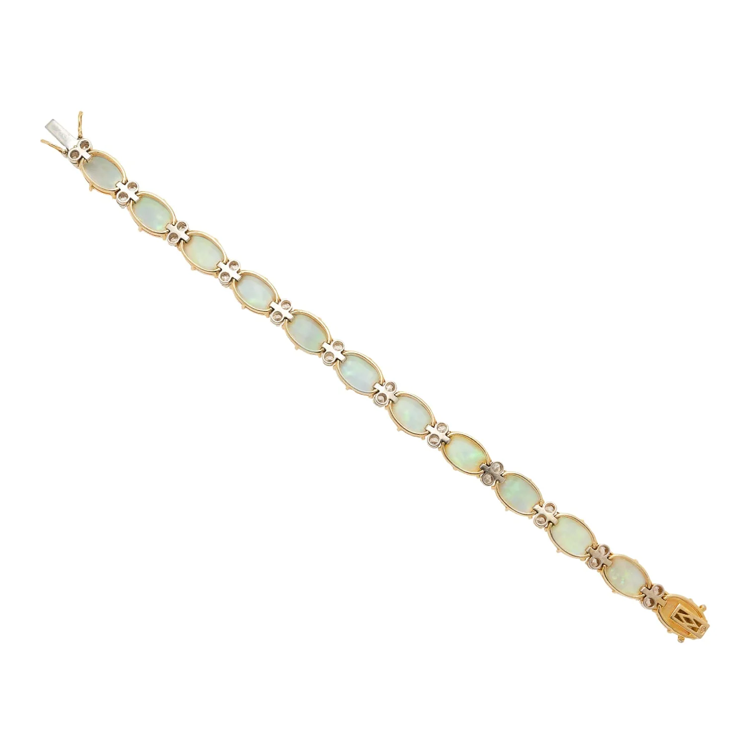 Retro 18kt/Platinum Opal + Diamond Bracelet 27ctw+ - Image 3