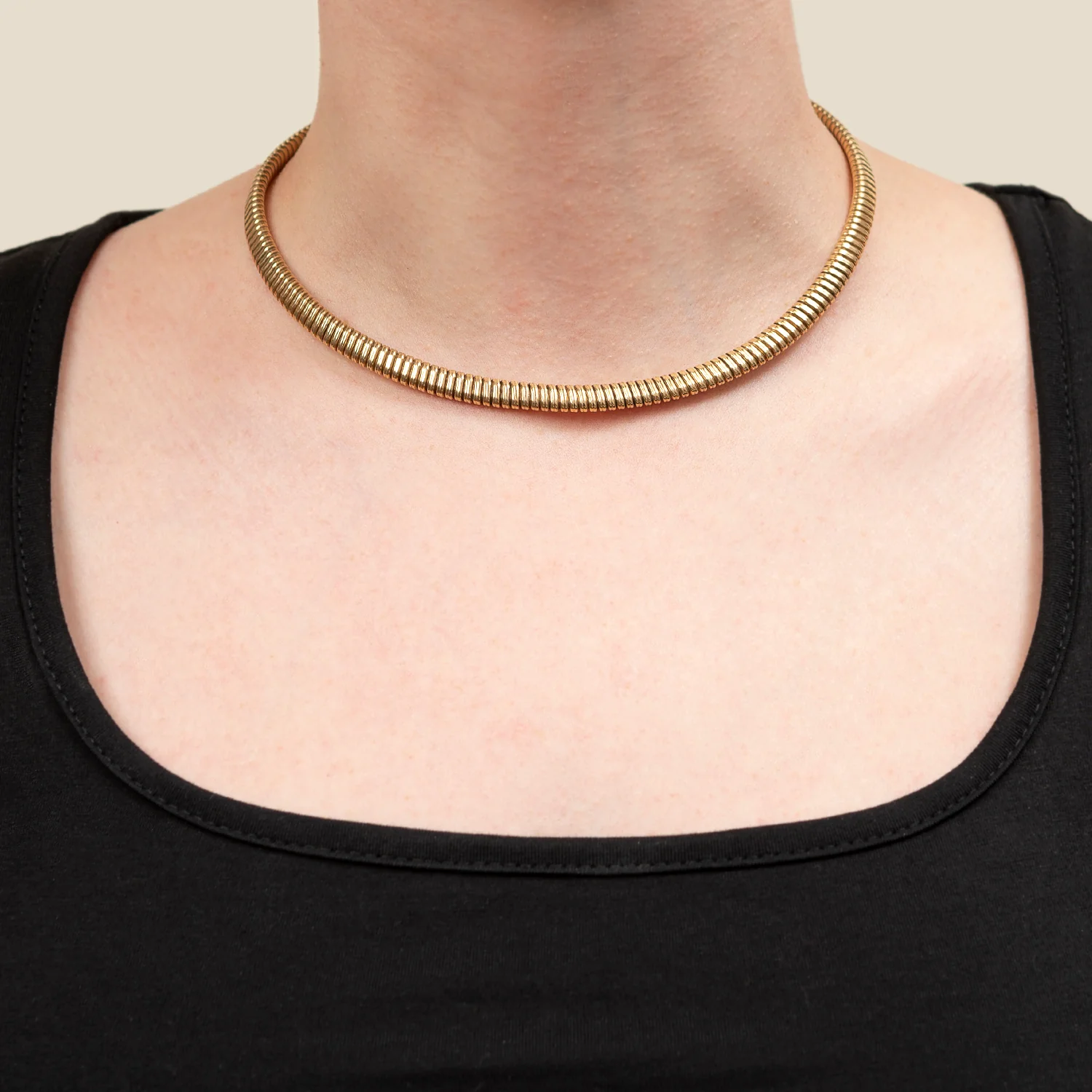 Retro 9kt Gold Gooseneck Chain Necklace 33.5 grams - Image 6