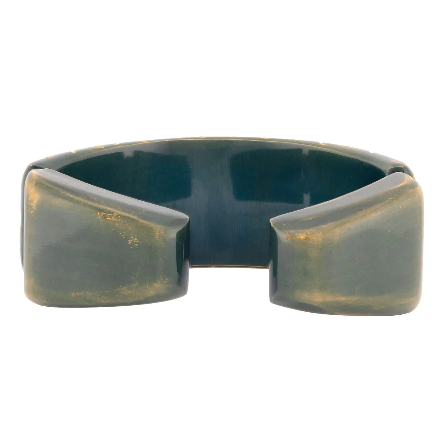 Retro Bakelite Carved Clamper and Link Bracelet Set - Image 10