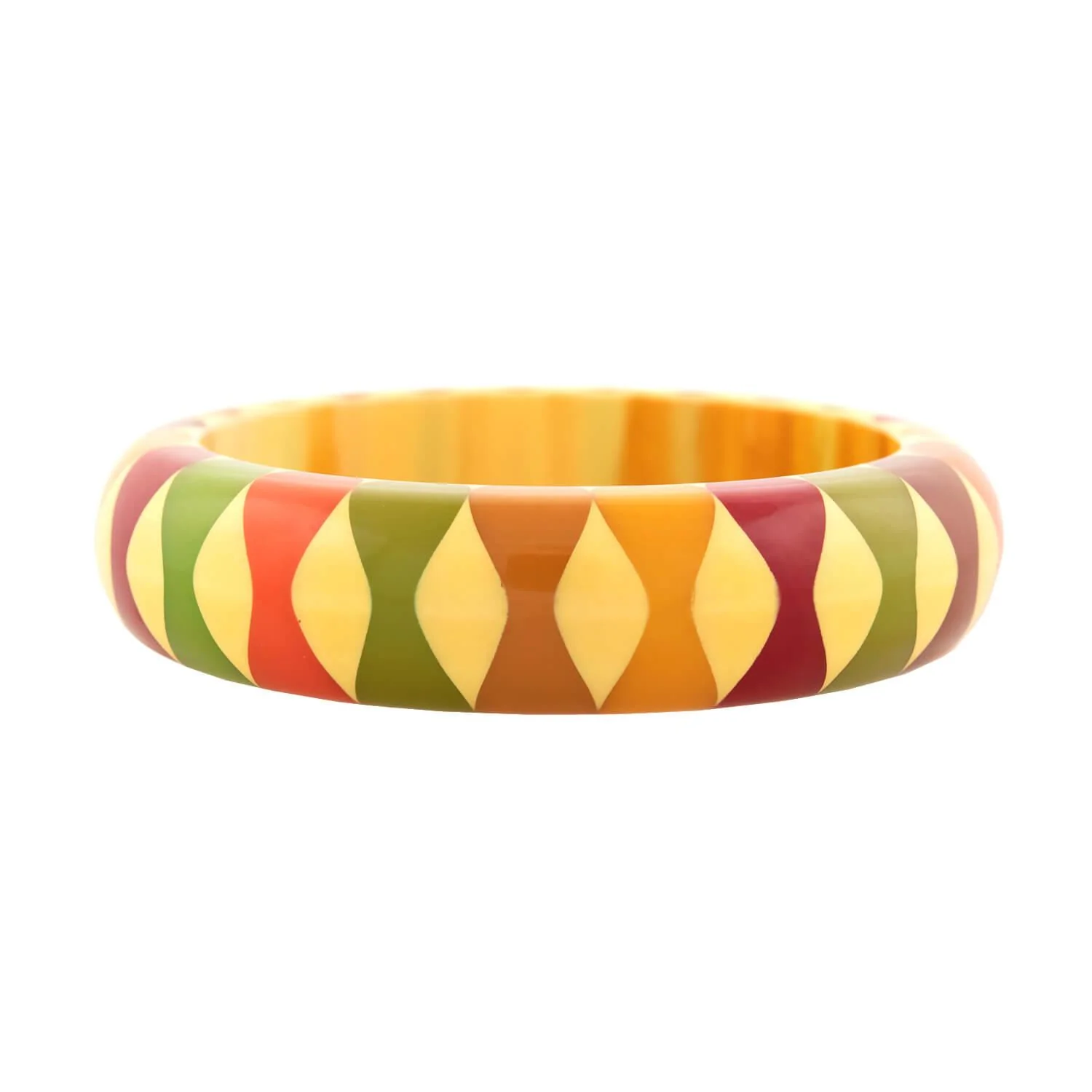 Retro Bakelite Multicolored Bowtie Bangle - Image 4