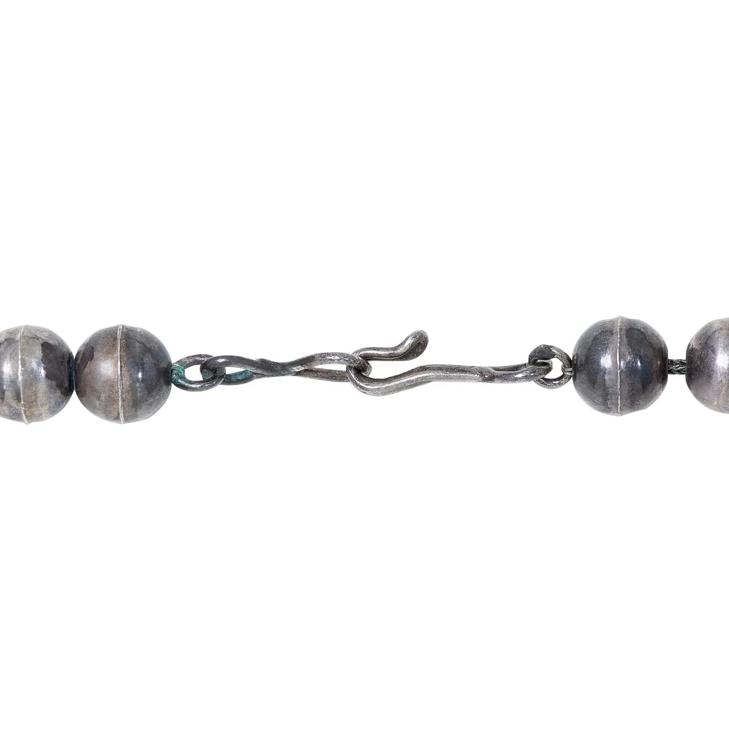 Retro Coin Silver + Turquoise Squash Blossom Necklace - Image 5
