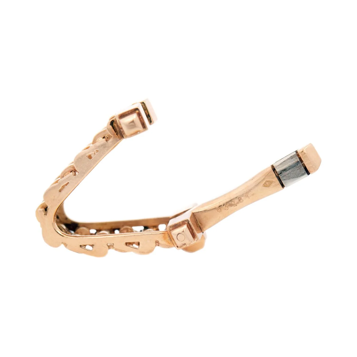 Retro French 18k Tire Track Cufflinks - Image 4