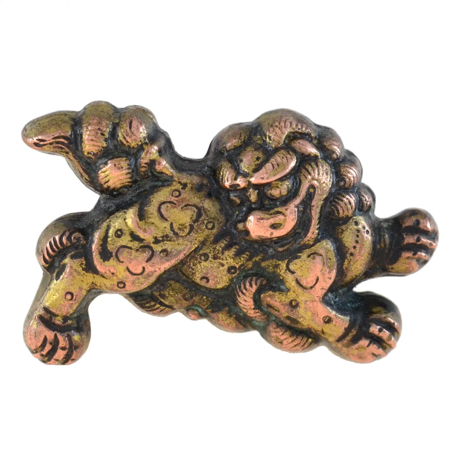 Retro Japanese Sterling Silver + Gold Overlay "Foo Dog" Cufflinks - Image 2