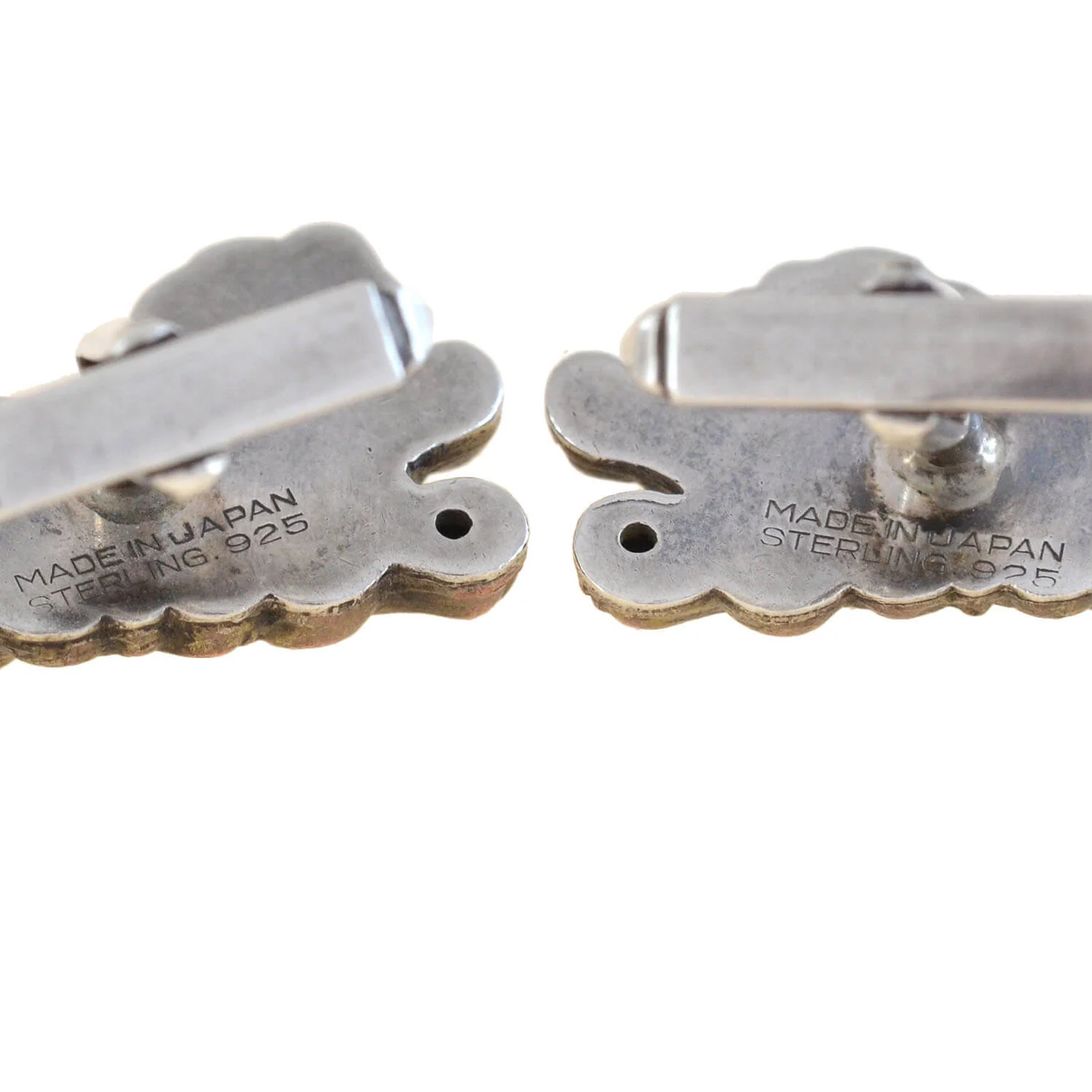 Retro Japanese Sterling Silver + Gold Overlay "Foo Dog" Cufflinks - Image 7