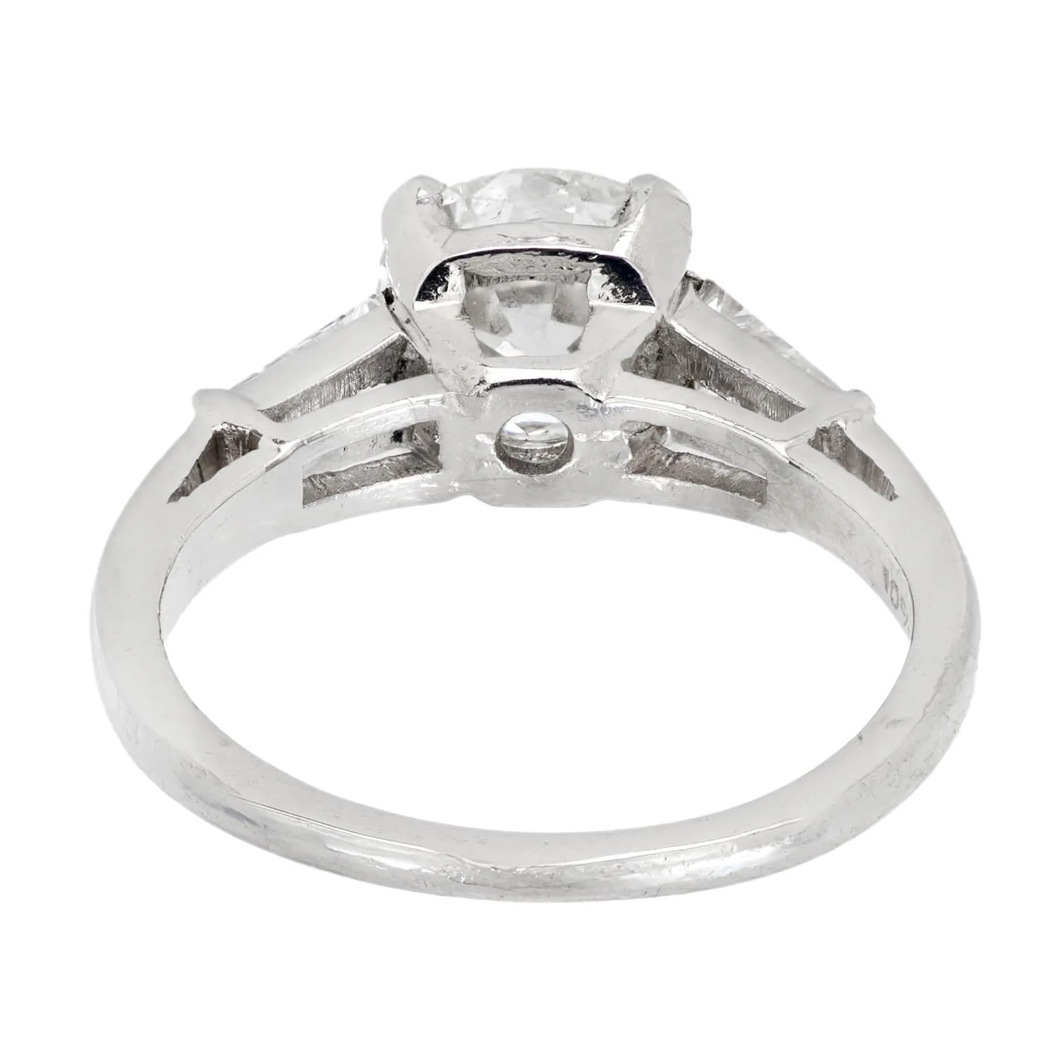 Retro Platinum Diamond Engagement Ring 1.66ct - Image 4