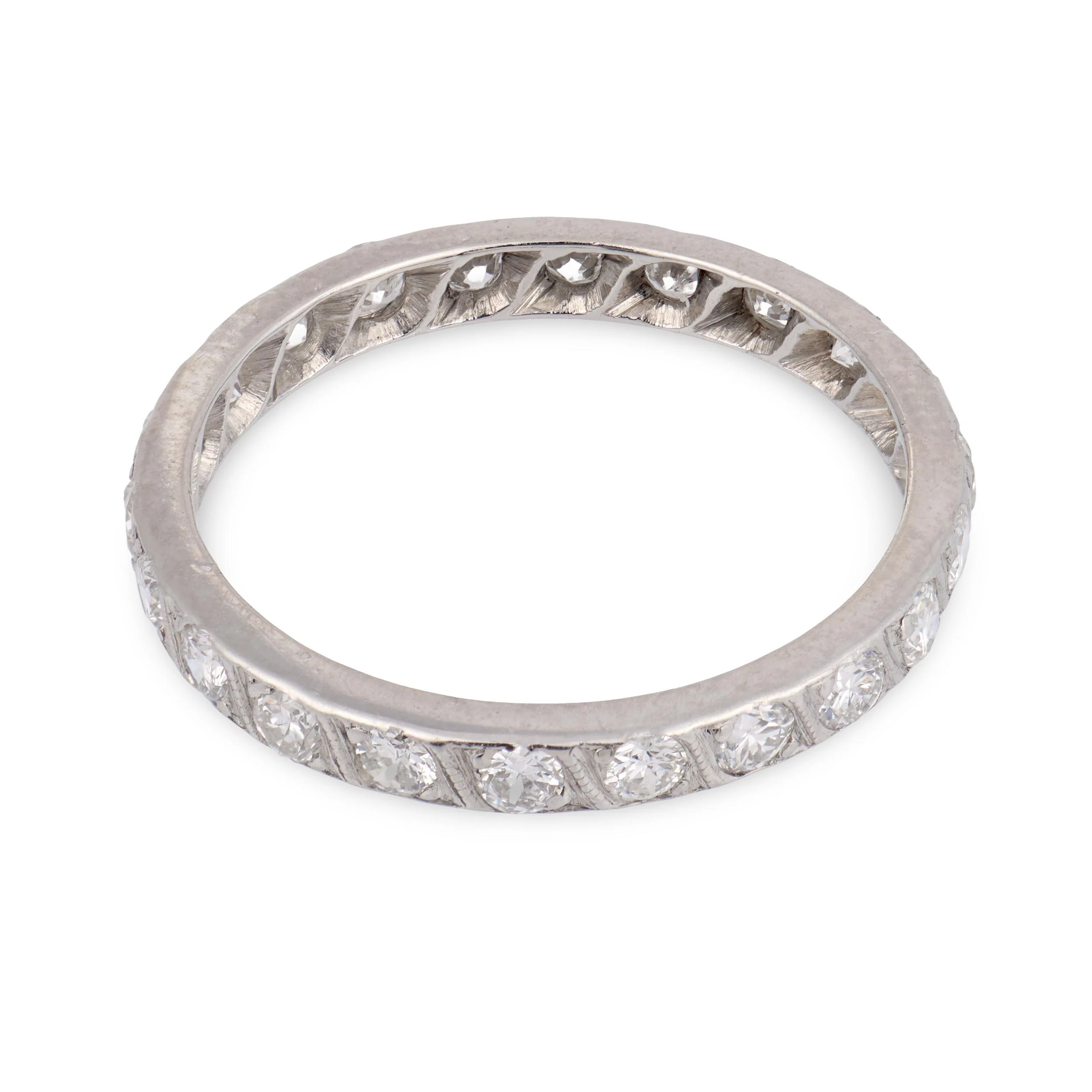 Retro Platinum Diamond Eternity Band - Image 2