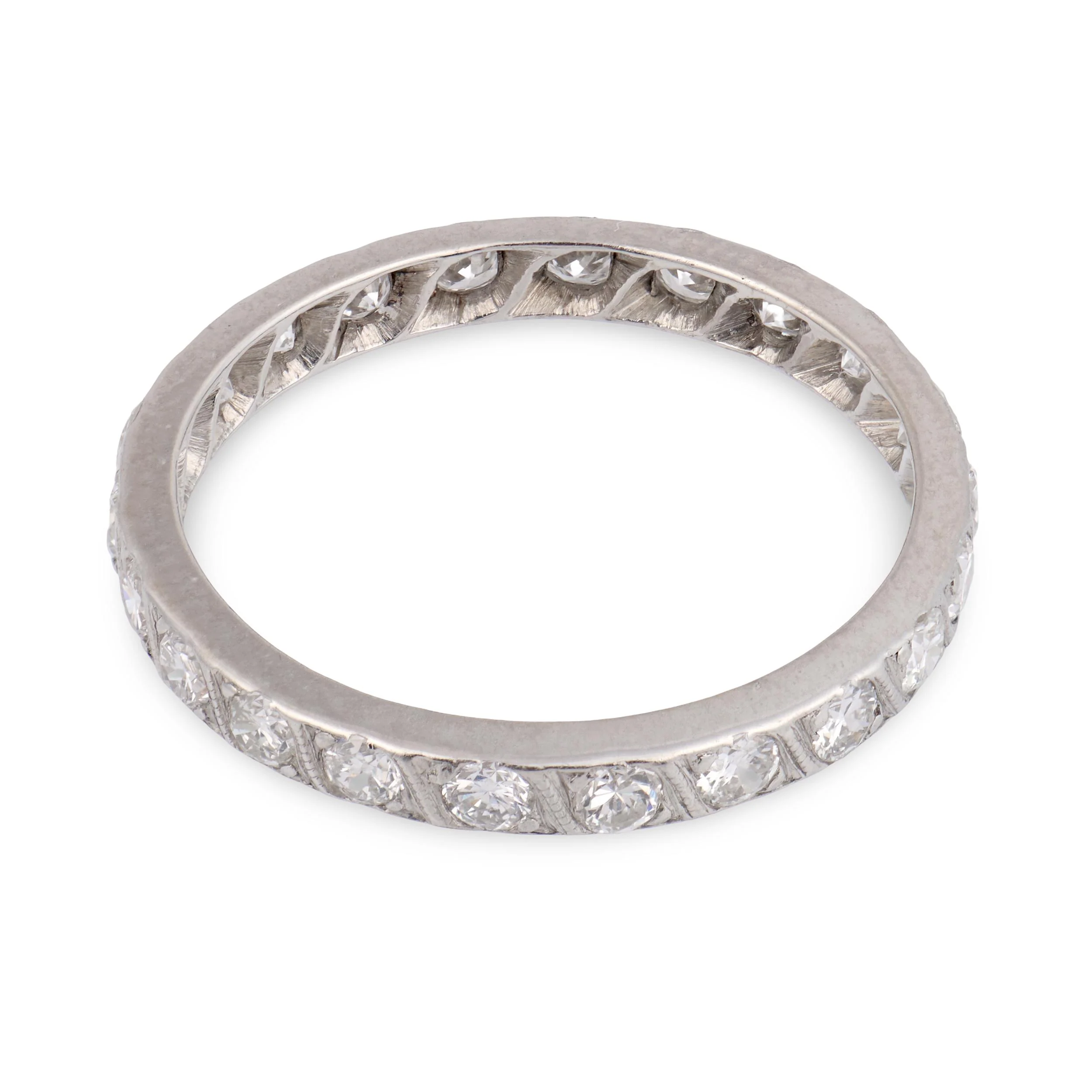Retro Platinum Diamond Eternity Band - Image 4