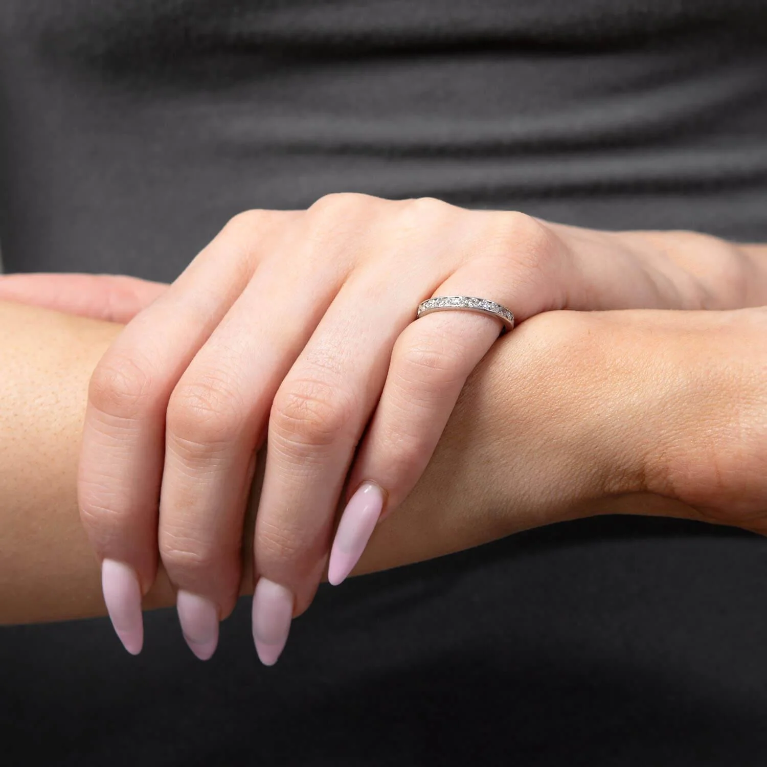 Retro Platinum Diamond Eternity Band - Image 5