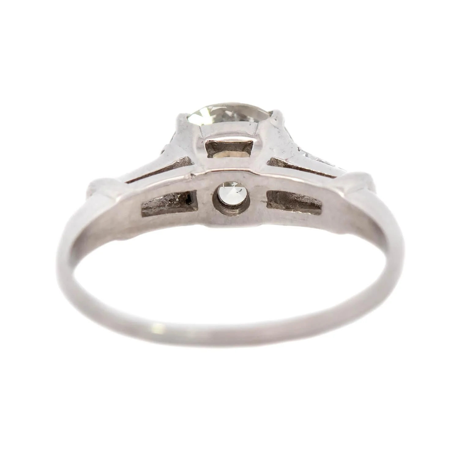 Retro Platinum Diamond Three Stone Engagement Ring 1.15ct - Image 5