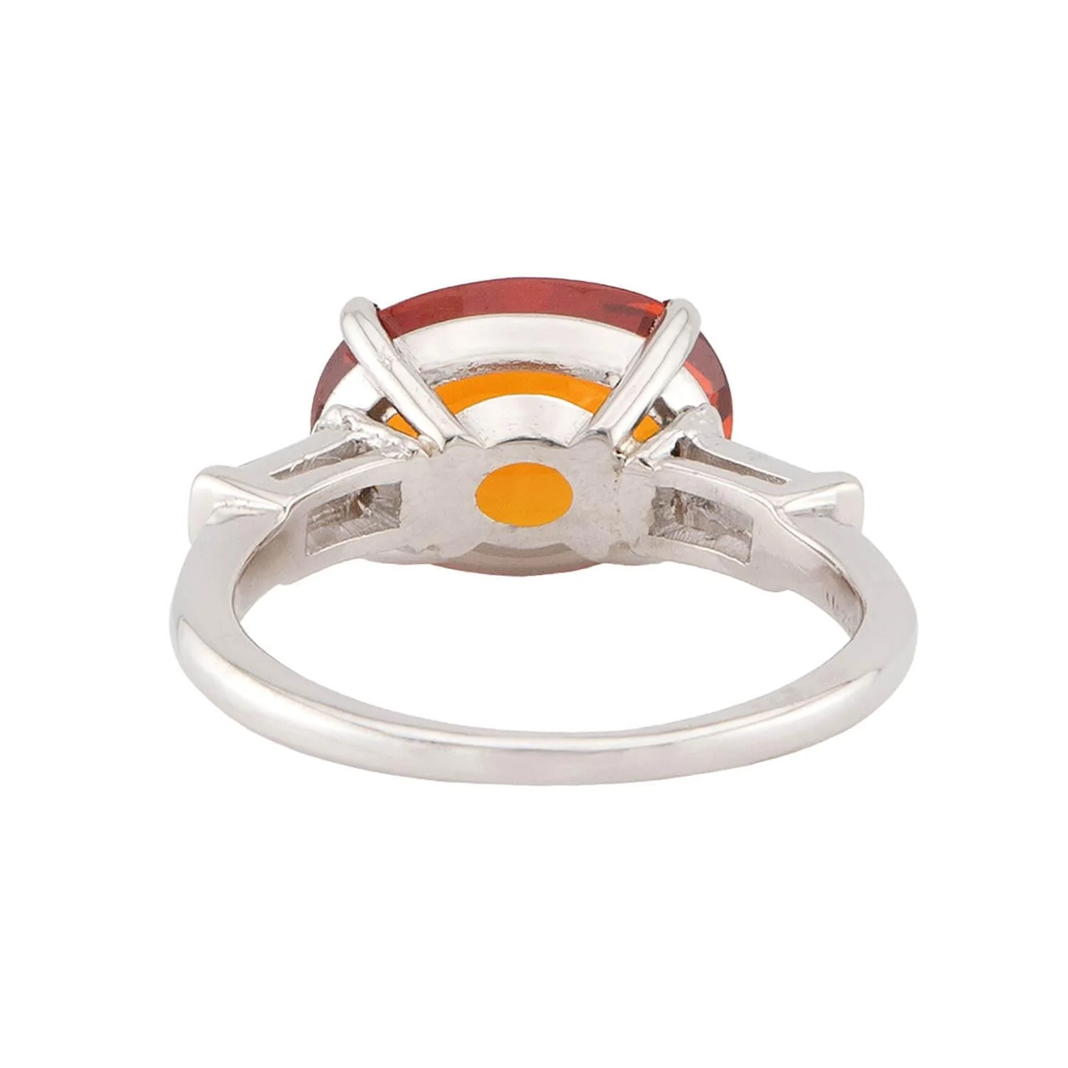 Retro Platinum 4ctw+ Sapphire and Diamond Engagement Ring - Image 5