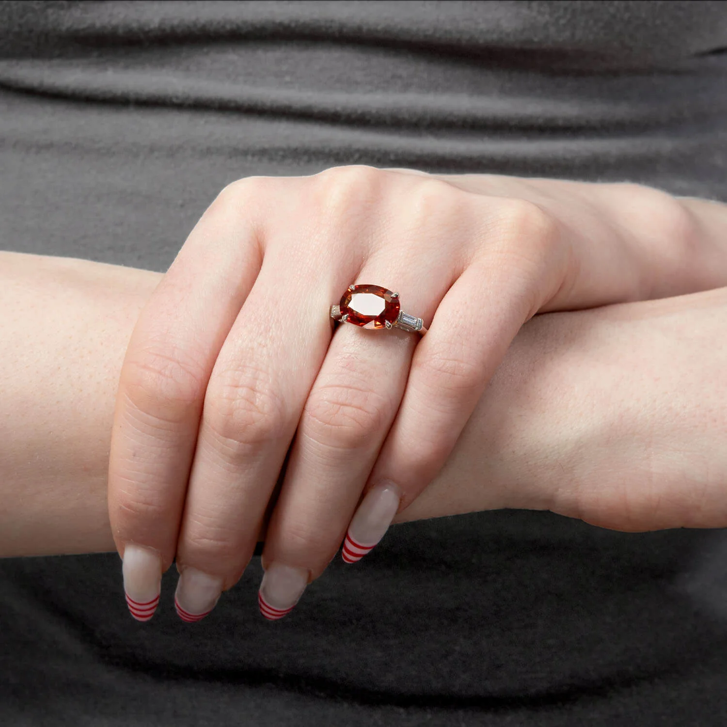 Retro Platinum 4ctw+ Sapphire and Diamond Engagement Ring - Image 7