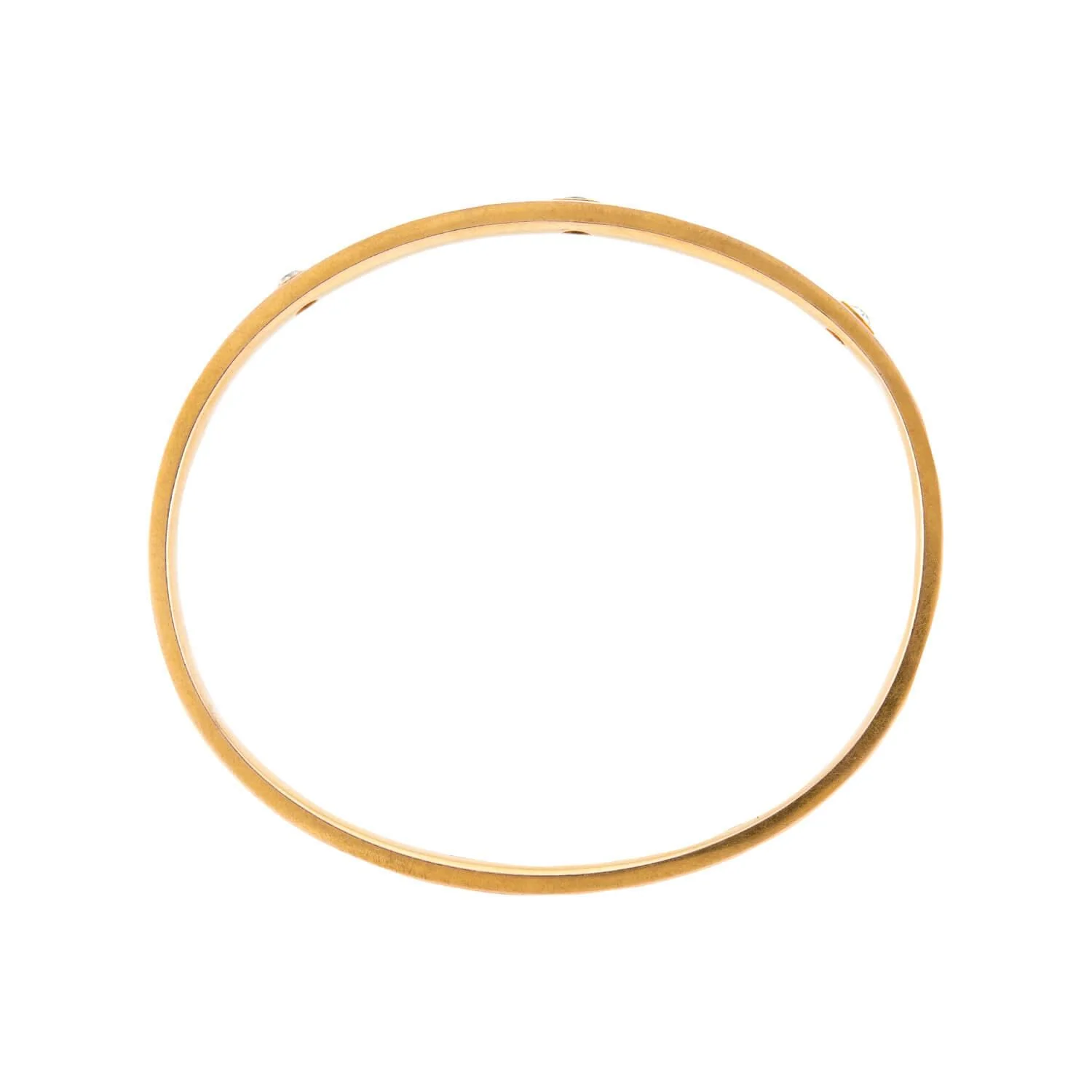 RIKER BROS. Art Nouveau 14k Sapphire & Diamond Bangle - Image 3