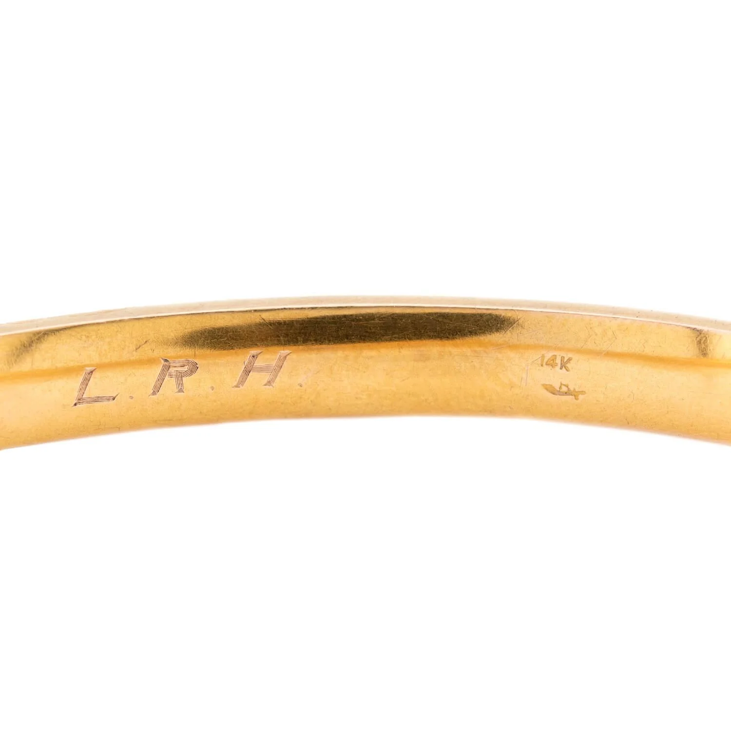 RIKER BROS. Art Nouveau 14k Sapphire & Diamond Bangle - Image 6