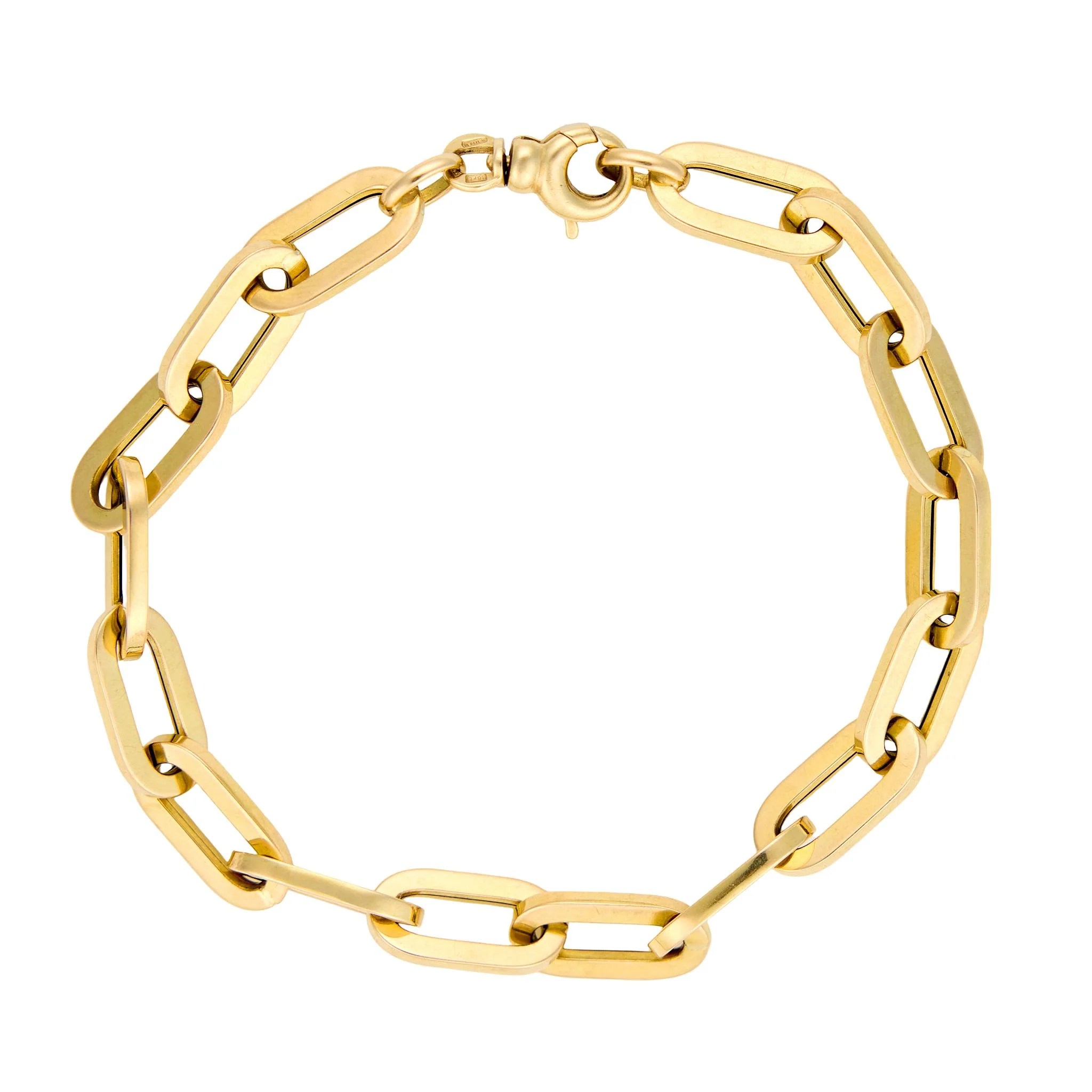 ROBERTO COIN Estate Italian 18k "Oro" Paperclip Link Bracelet