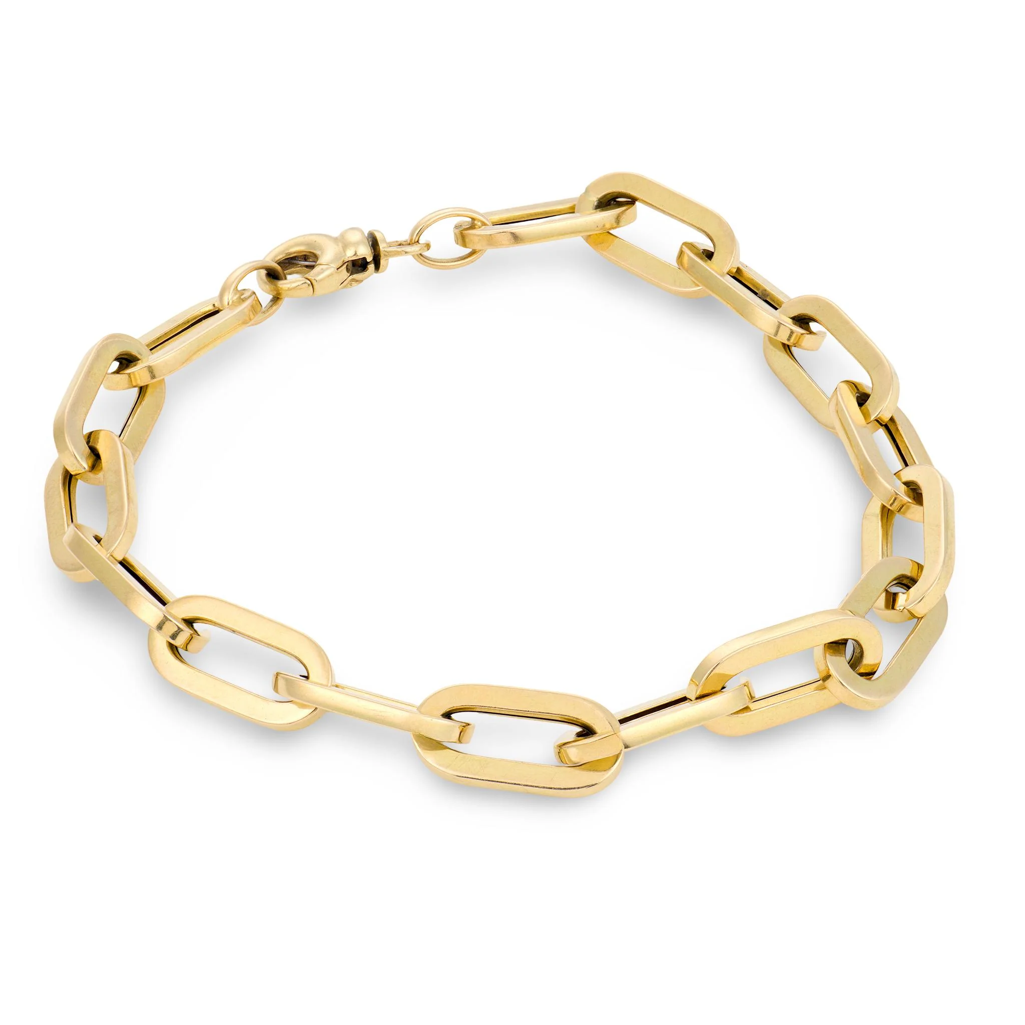 ROBERTO COIN Estate Italian 18k "Oro" Paperclip Link Bracelet - Image 2