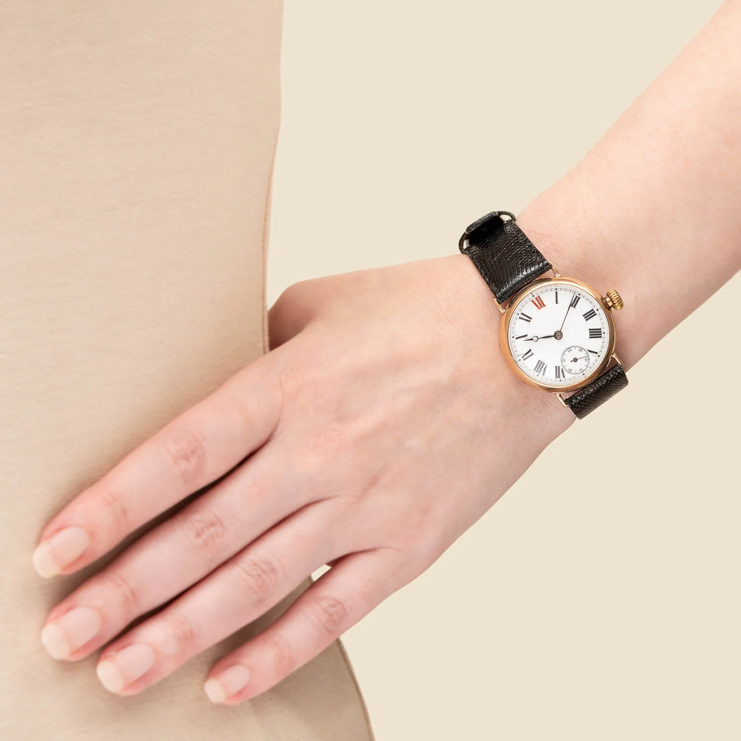 ROLEX Art Deco 9k Conversion Wristwatch - Image 10