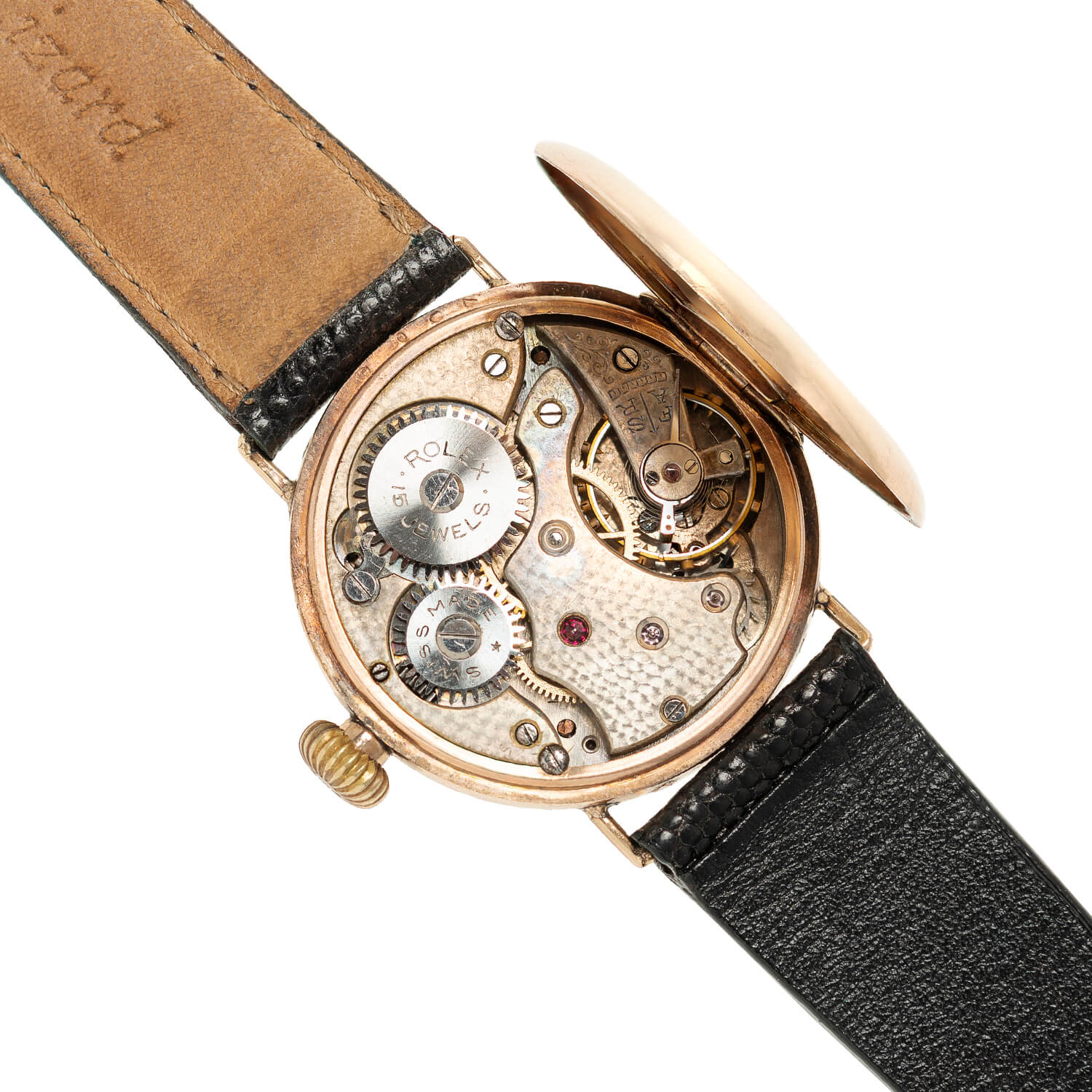 ROLEX Art Deco 9k Conversion Wristwatch - Image 5