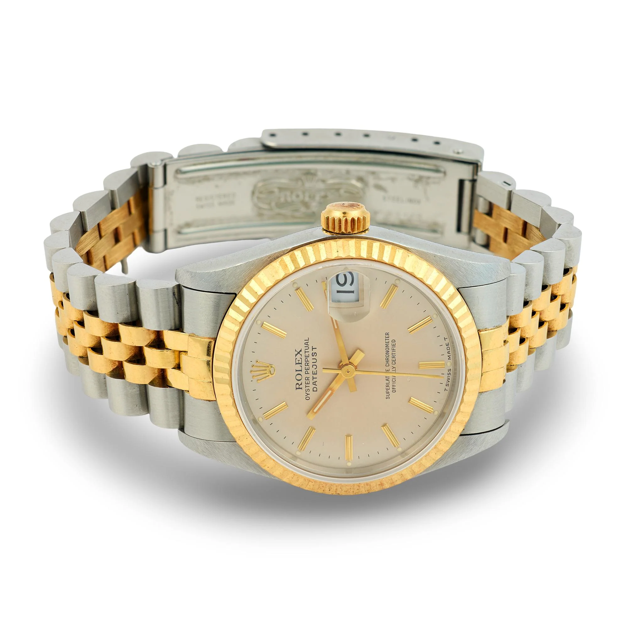ROLEX Estate 18K/Stainless Steel Lady Datejust Wristwatch - Image 4