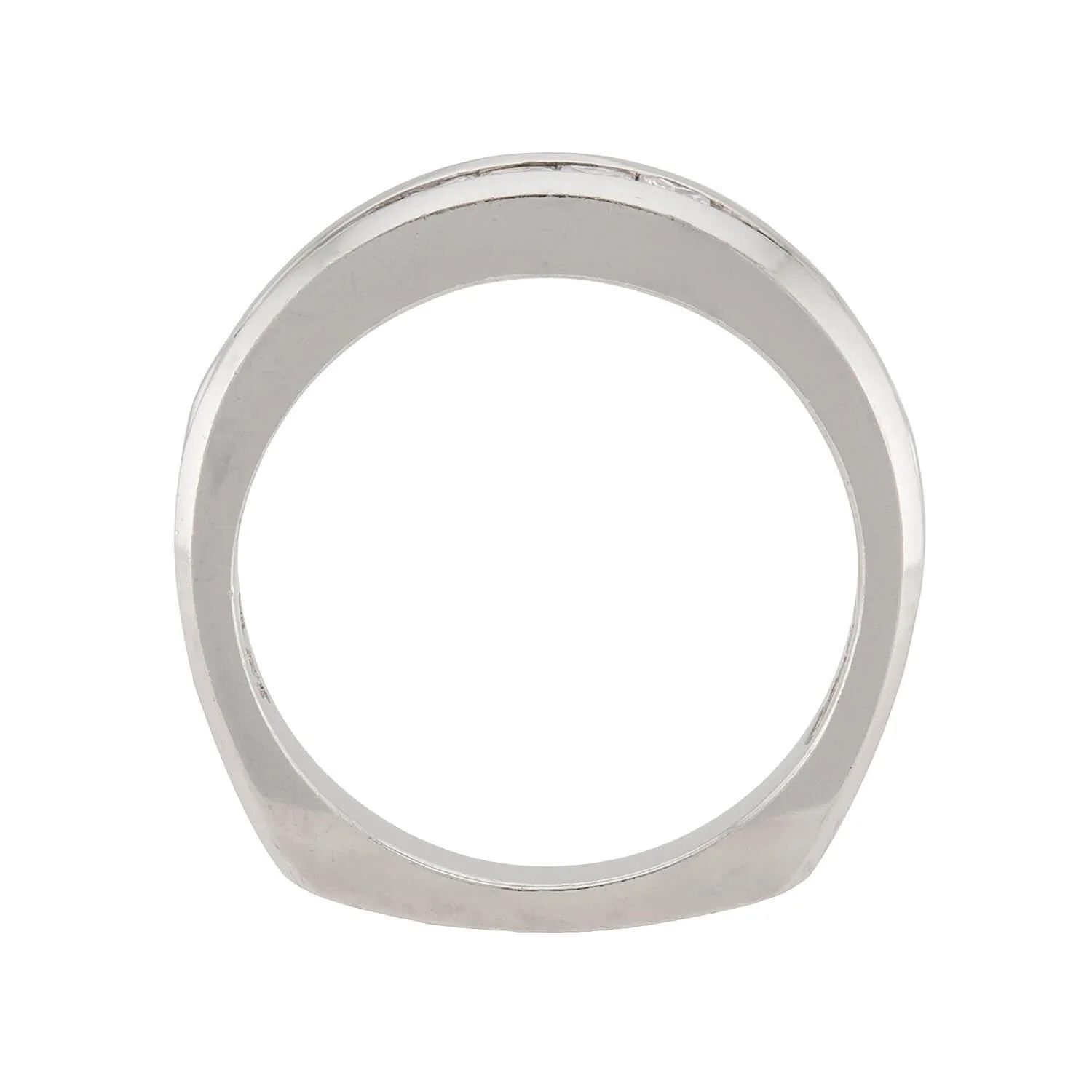 SCOTT K Estate Platinum .55ctw Diamond Half Band - Image 4