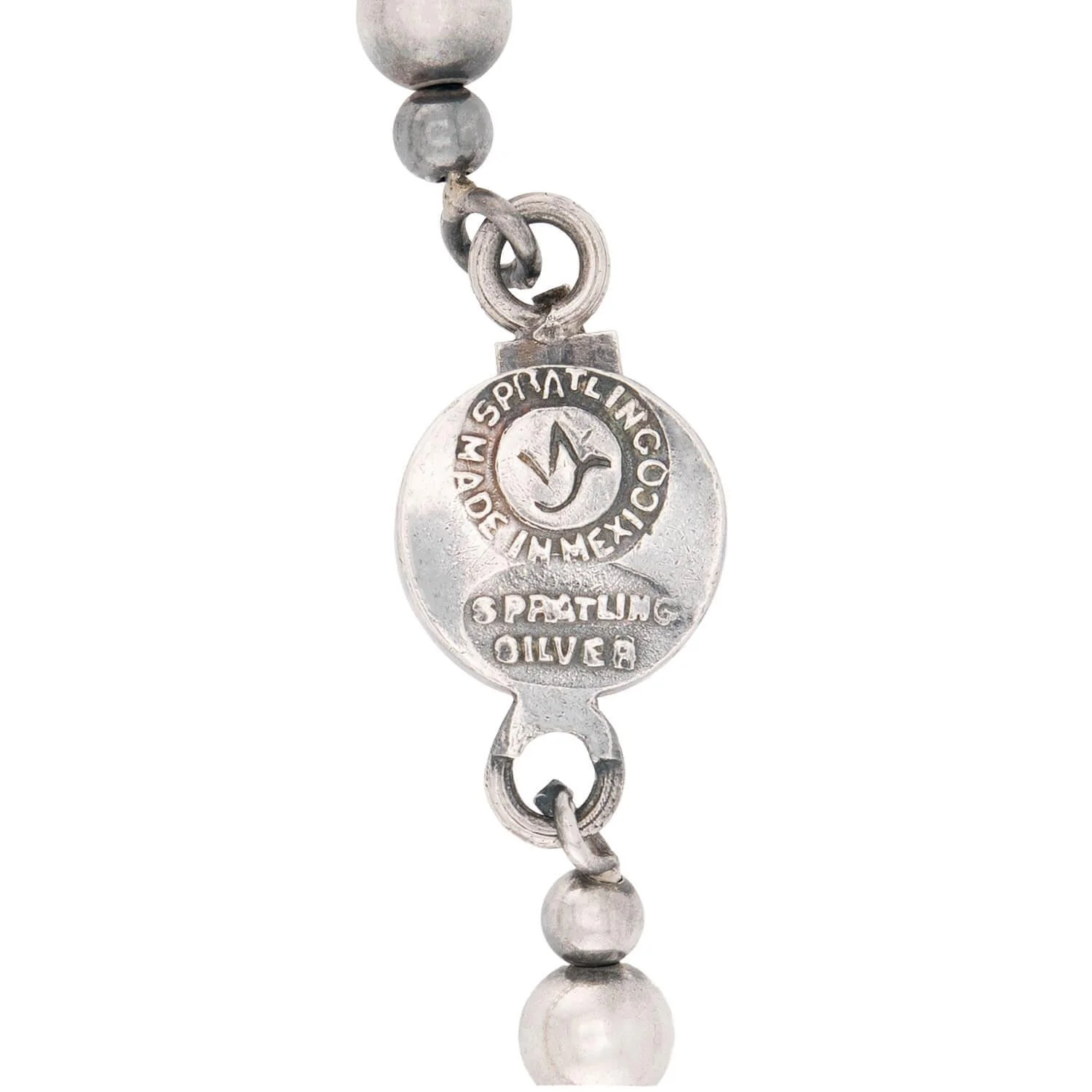SPRATLING Vintage Mexican Sterling Silver Bead Necklace - Image 5