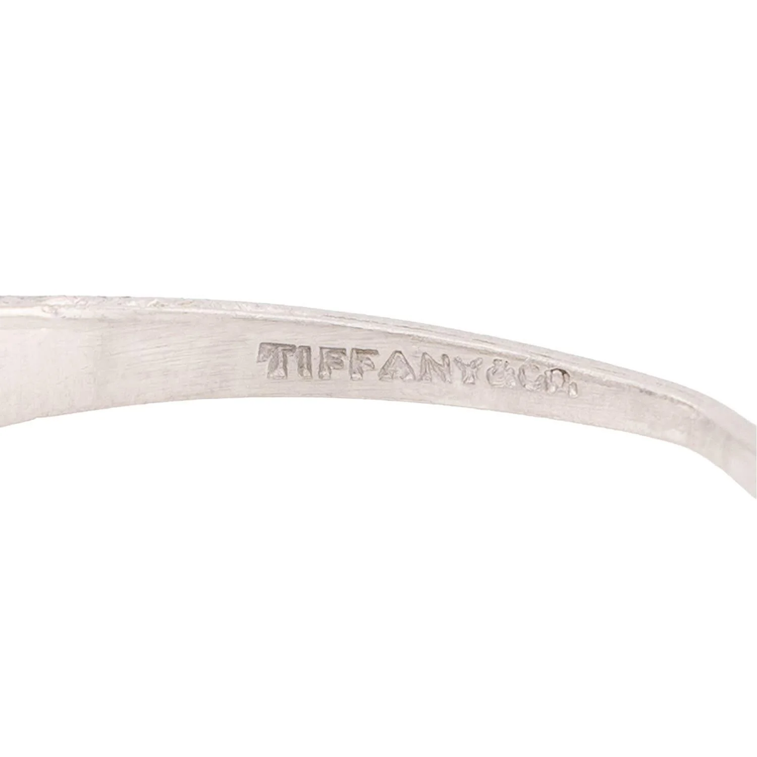 TIFFANY & CO Art Deco Platinum Diamond Ring - Image 6