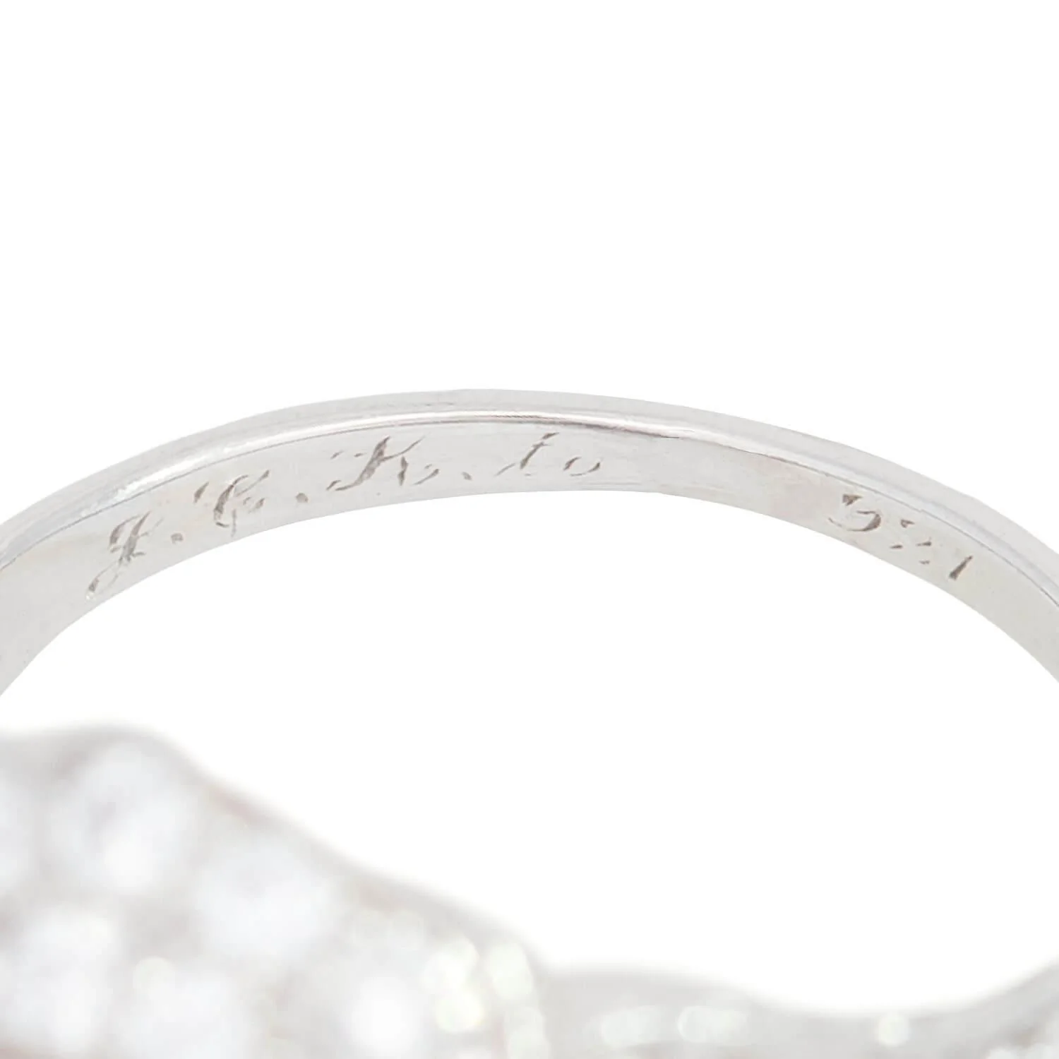 TIFFANY & Co. Art Deco Platinum Sapphire and Diamond Statement Ring - Image 6