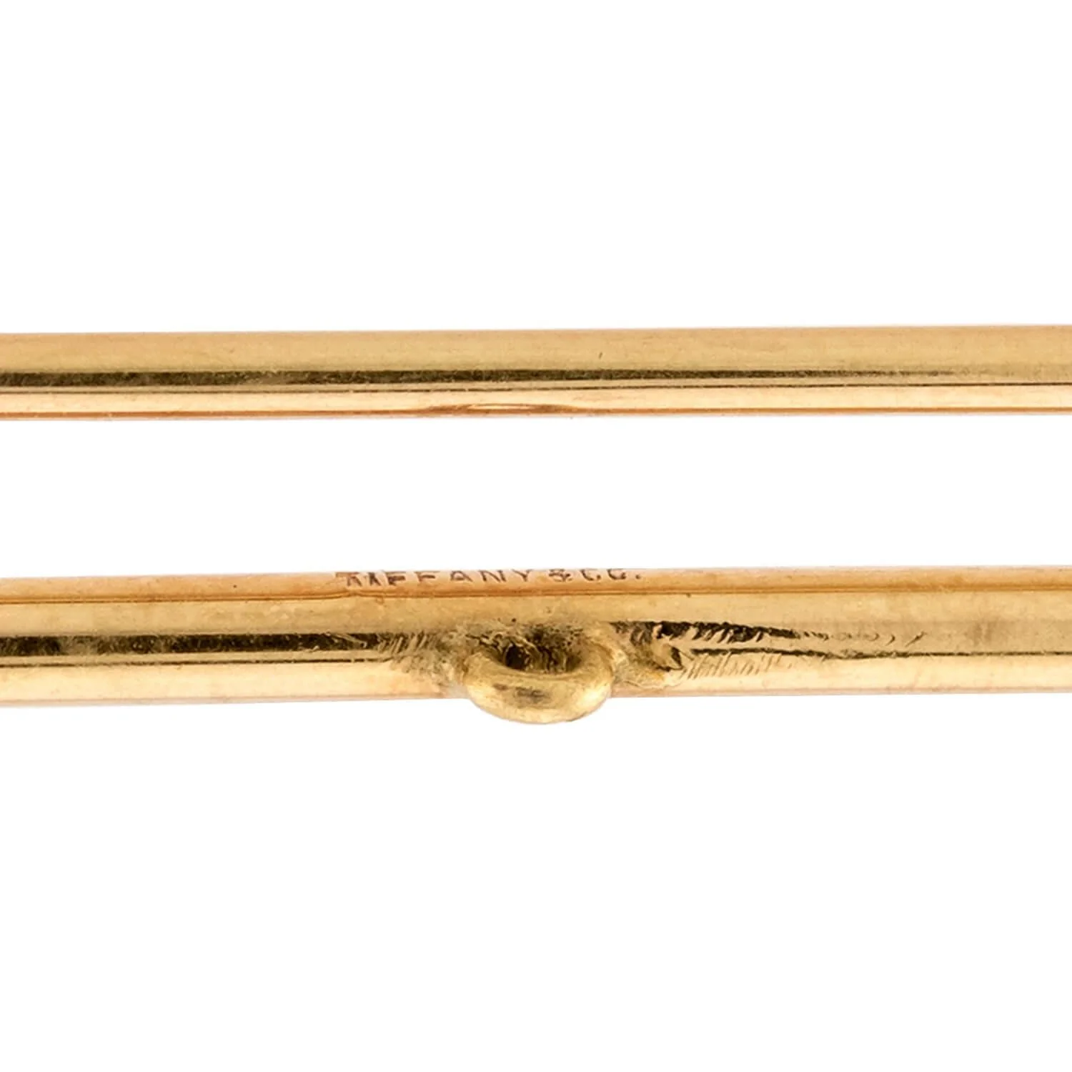TIFFANY & CO. Edwardian 14K Pearl Golf Club Bar Pin - Image 4