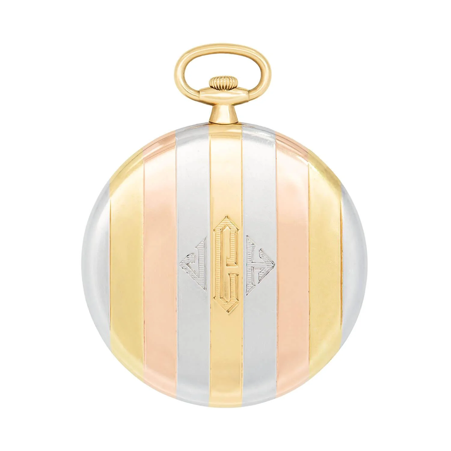 TIFFANY & Co. Edwardian 18k Mixed Metal Pocket Watch - Image 3