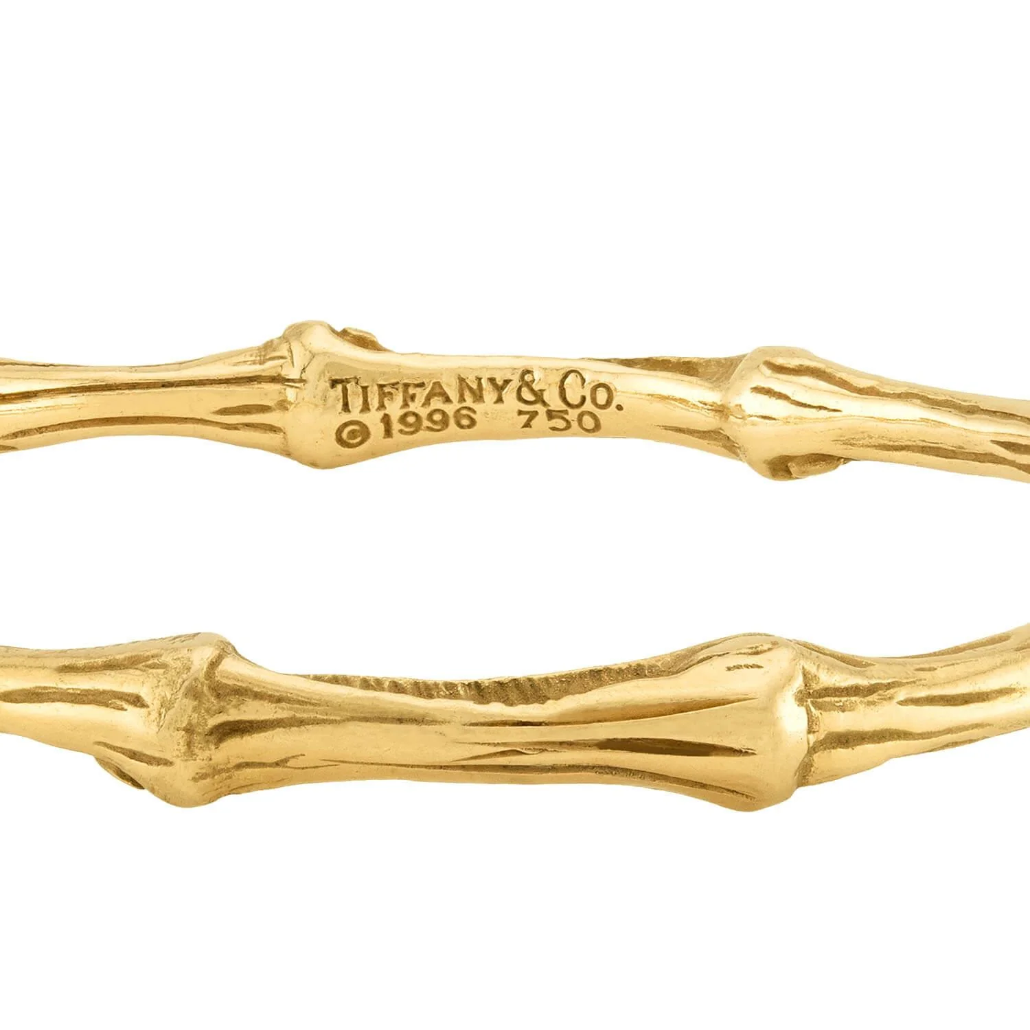 TIFFANY & CO. Estate 18k Bamboo Bangle - Image 4