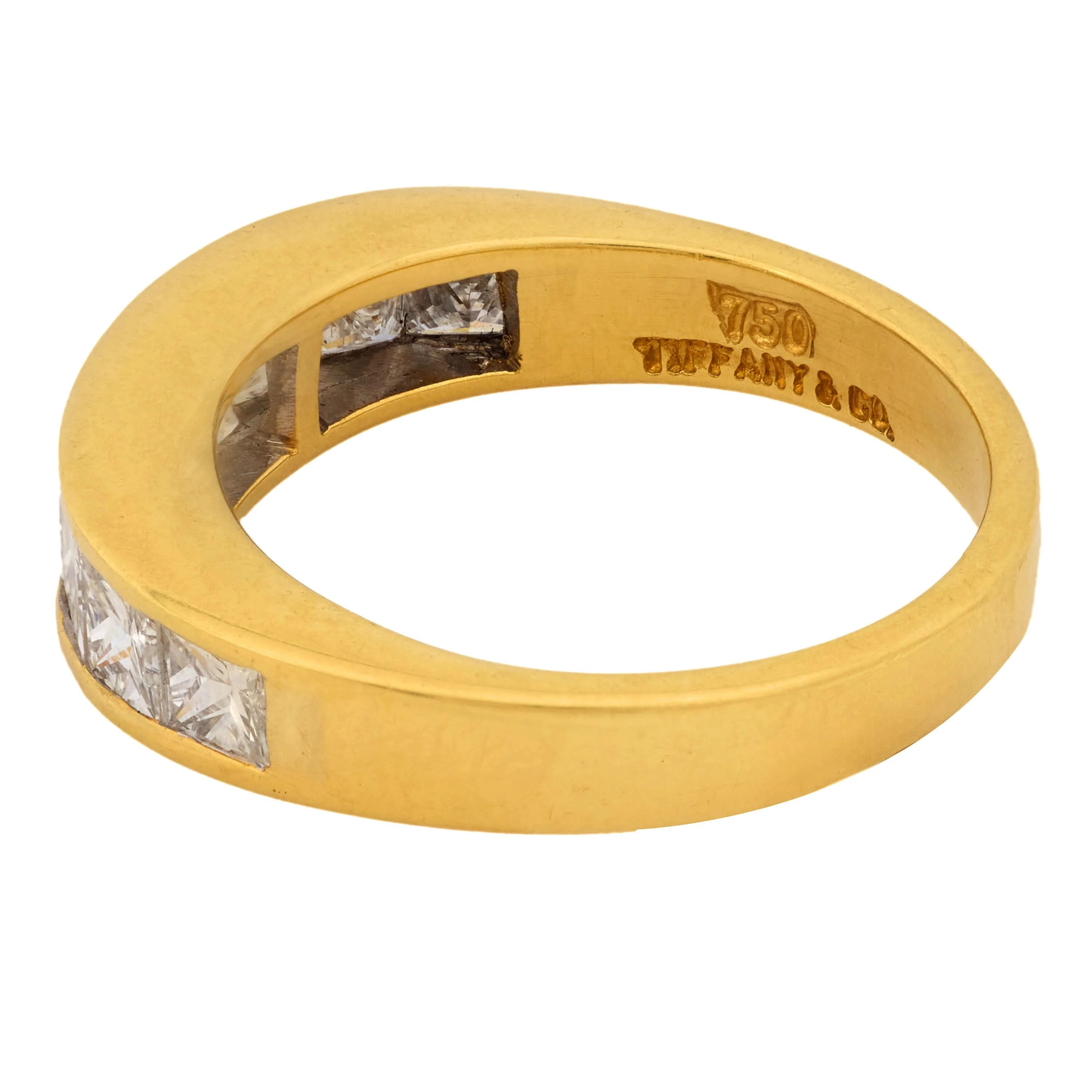 TIFFANY & CO. Estate 18k Diamond Half Band - Image 5