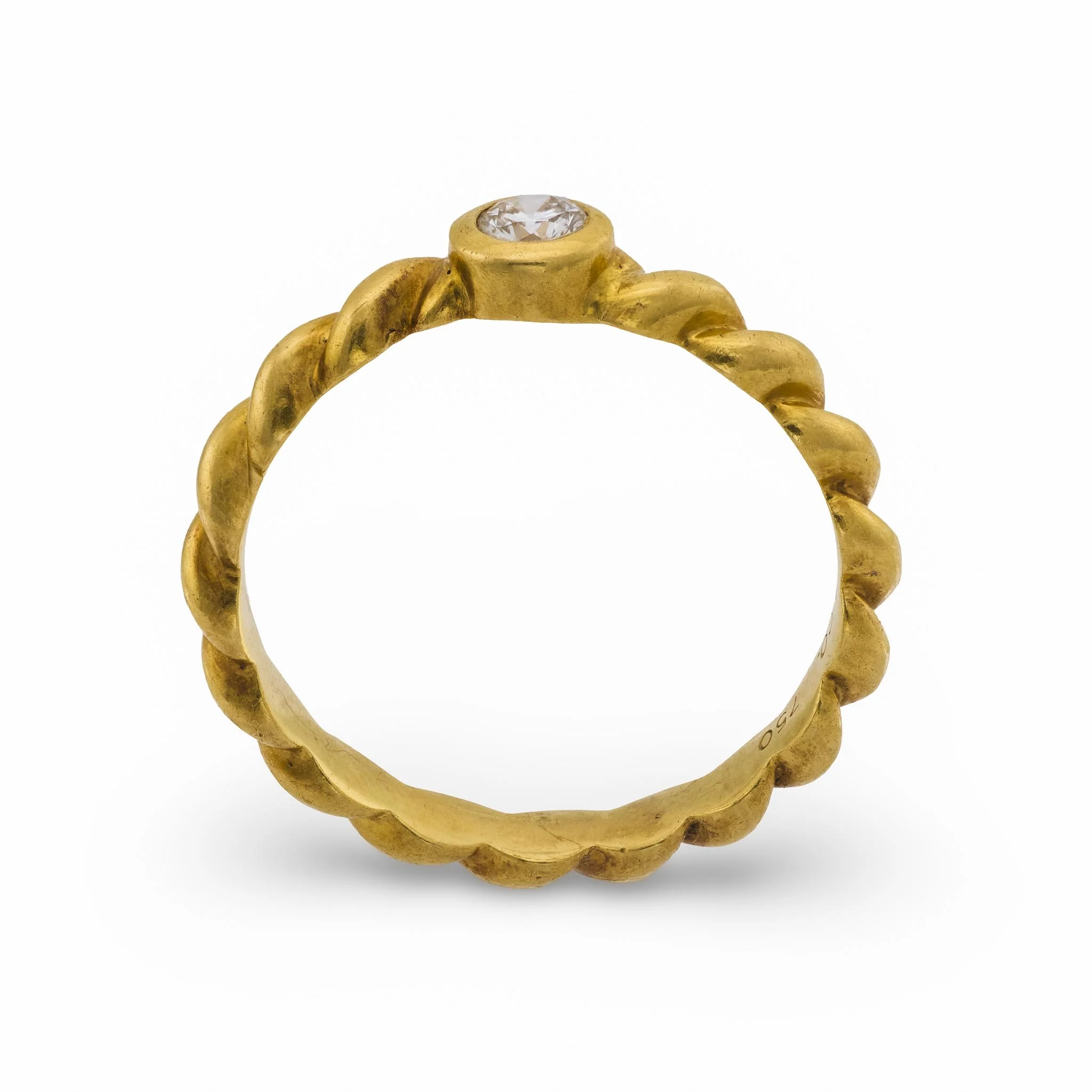 TIFFANY & CO. Estate 18k Diamond Ring - Image 4