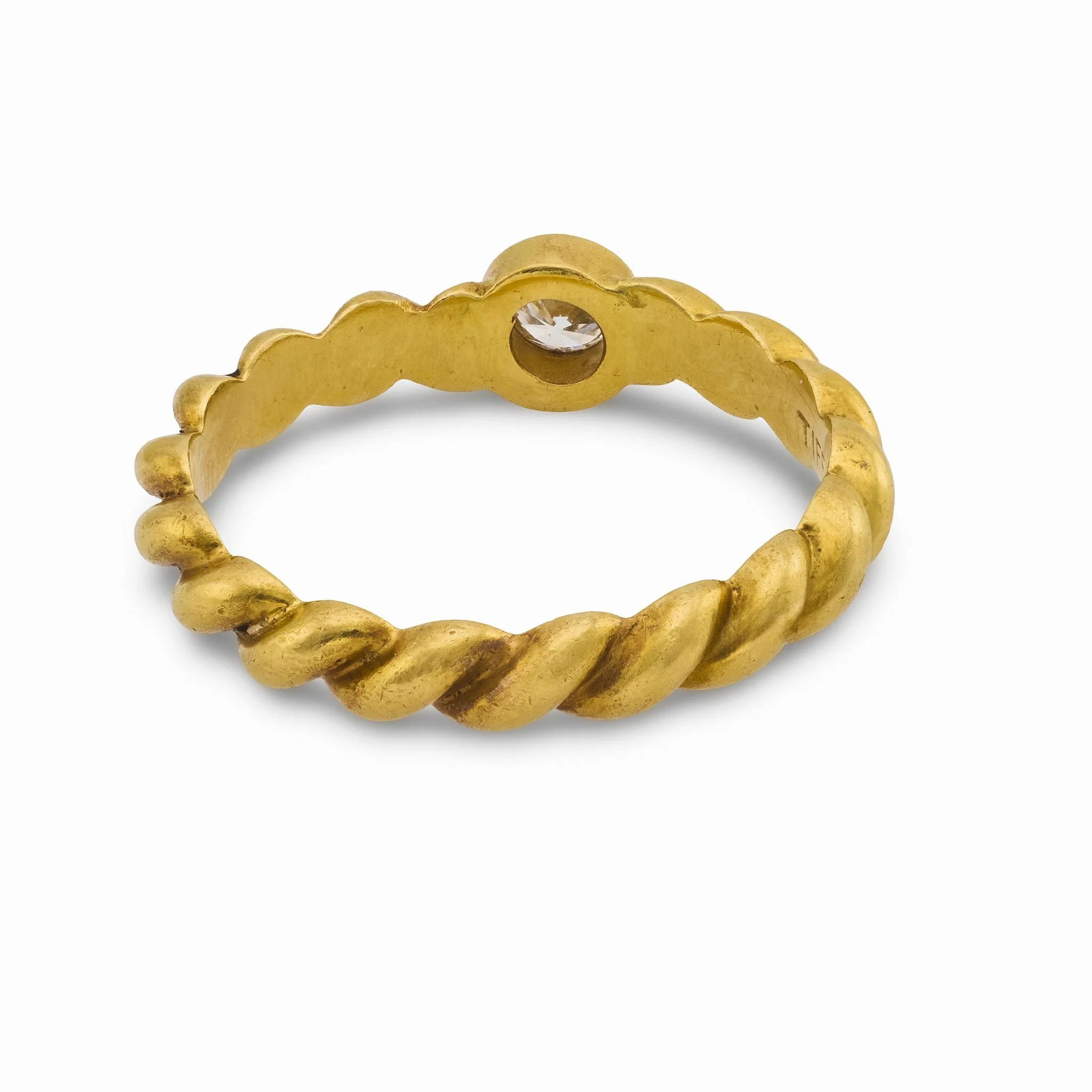 TIFFANY & CO. Estate 18k Diamond Ring - Image 5