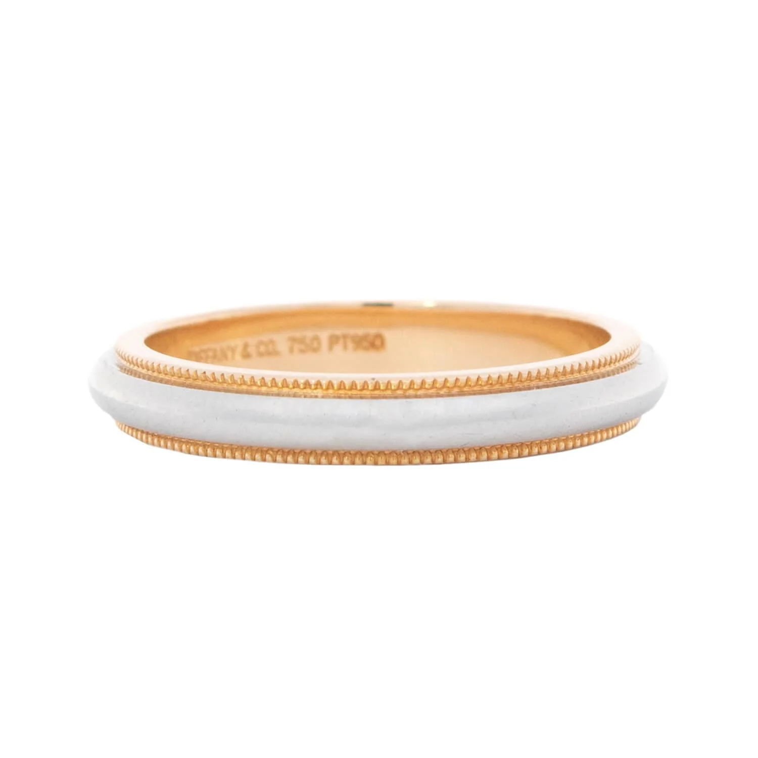 TIFFANY & CO. Estate 18k/Platinum Band - Image 2