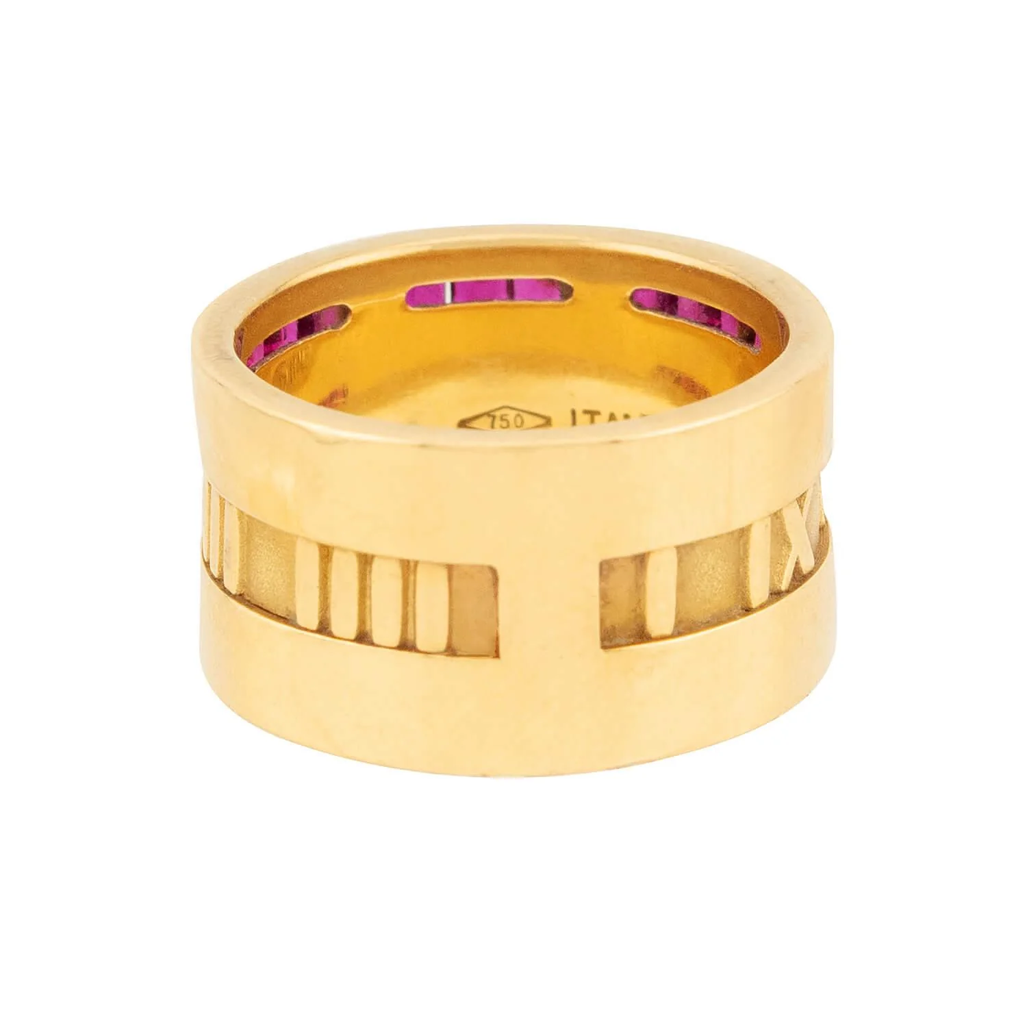 TIFFANY & CO. Estate 18k Ruby Atlas Ring - Image 5