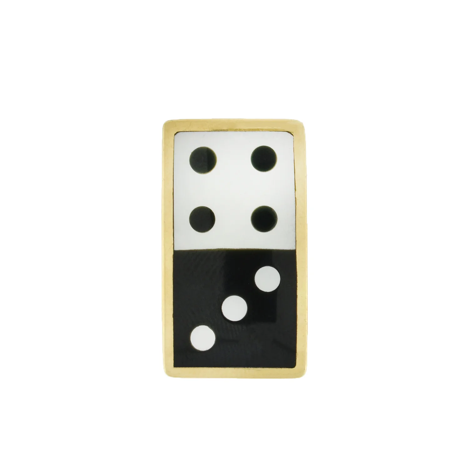 TIFFANY & Co. Vintage 18kt "Lucky 7" Domino Clip Earrings - Image 3