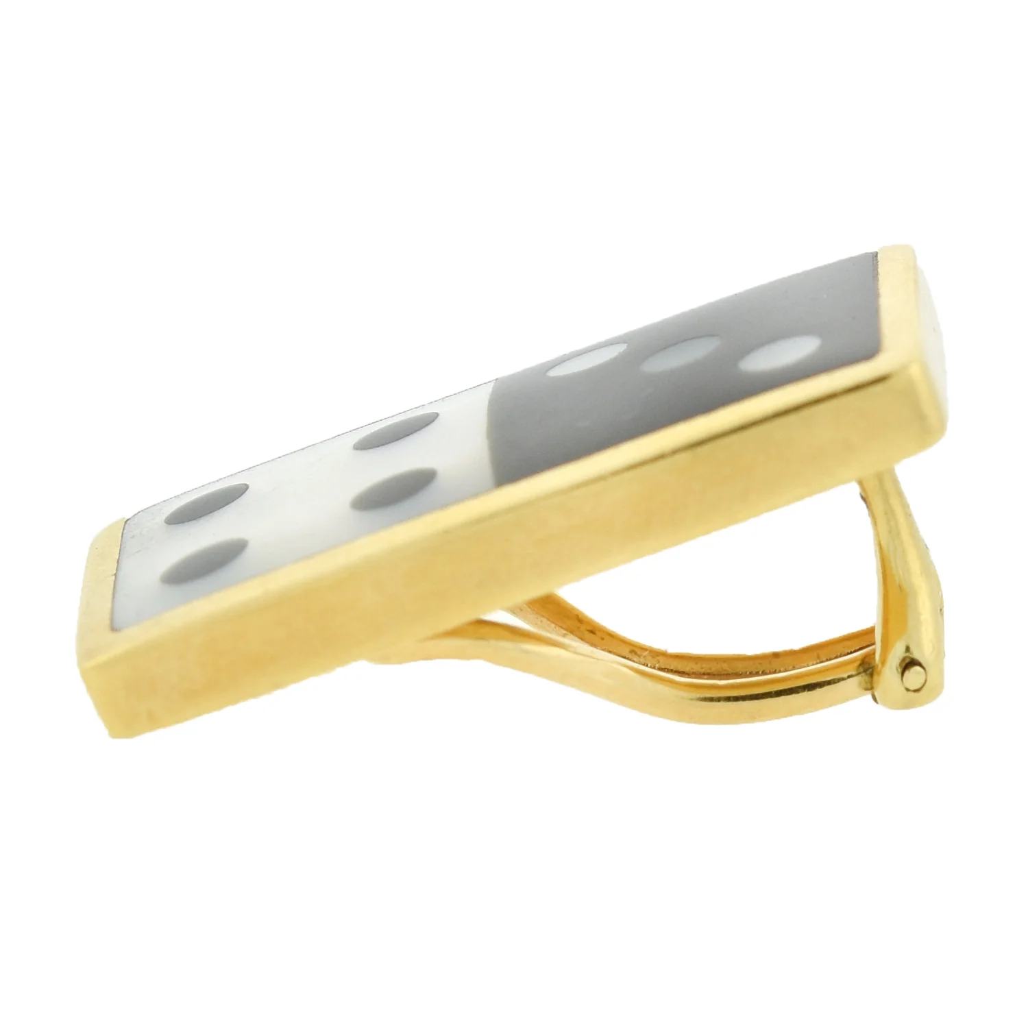 TIFFANY & Co. Vintage 18kt "Lucky 7" Domino Clip Earrings - Image 5