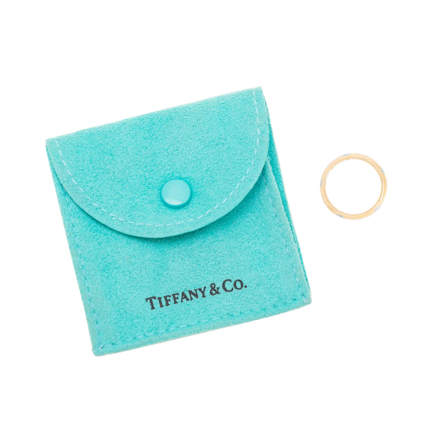 TIFFANY & CO. Estate 18kt/Platinum Diamond "Etoile" Band Ring - Image 7