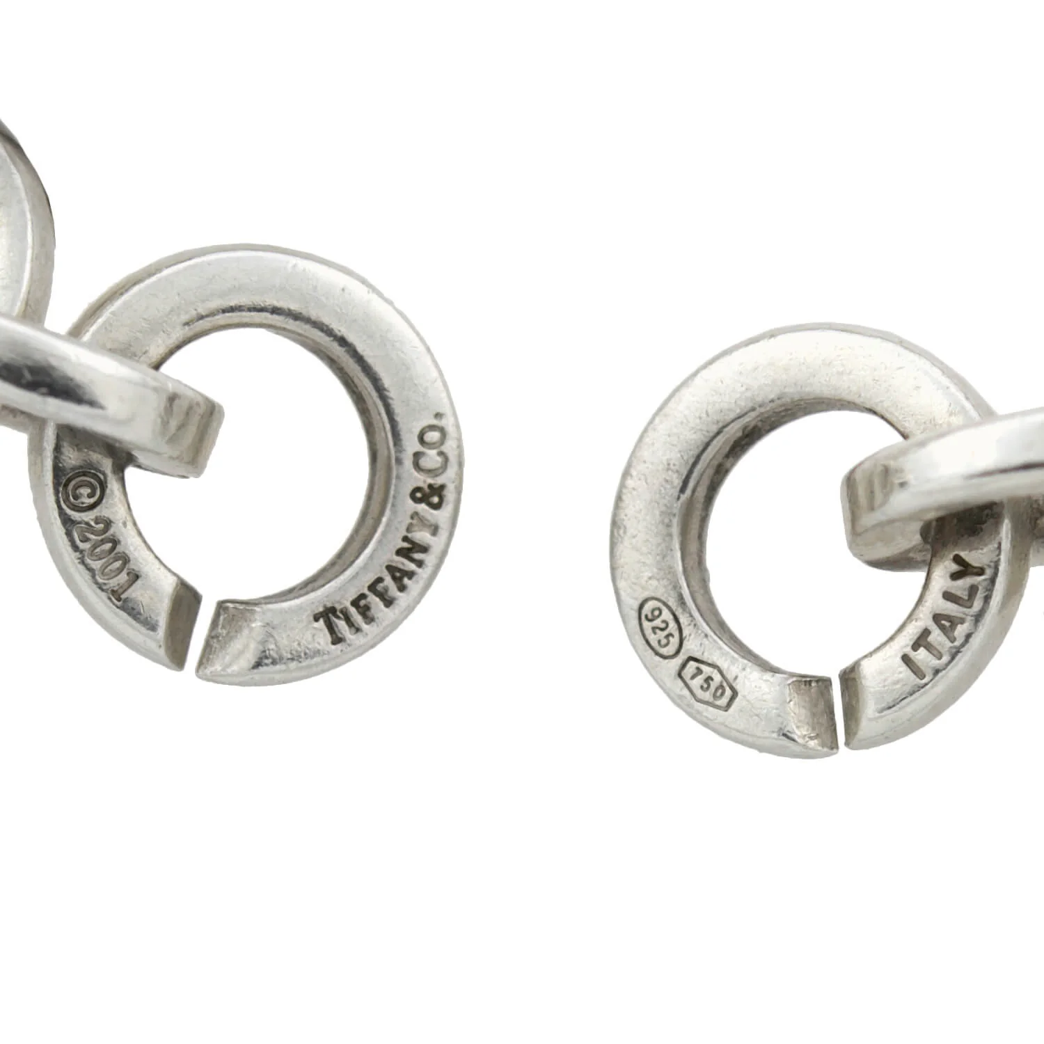TIFFANY & Co. Estate 18kt/Sterling Interlocking Link Bracelet - Image 7