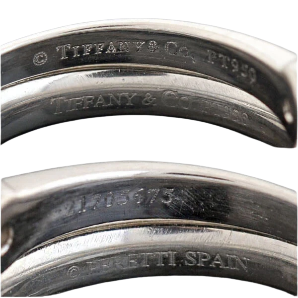 TIFFANY & Co. Estate Platinum Diamond Engagement Ring Set 0.73ct - Image 6