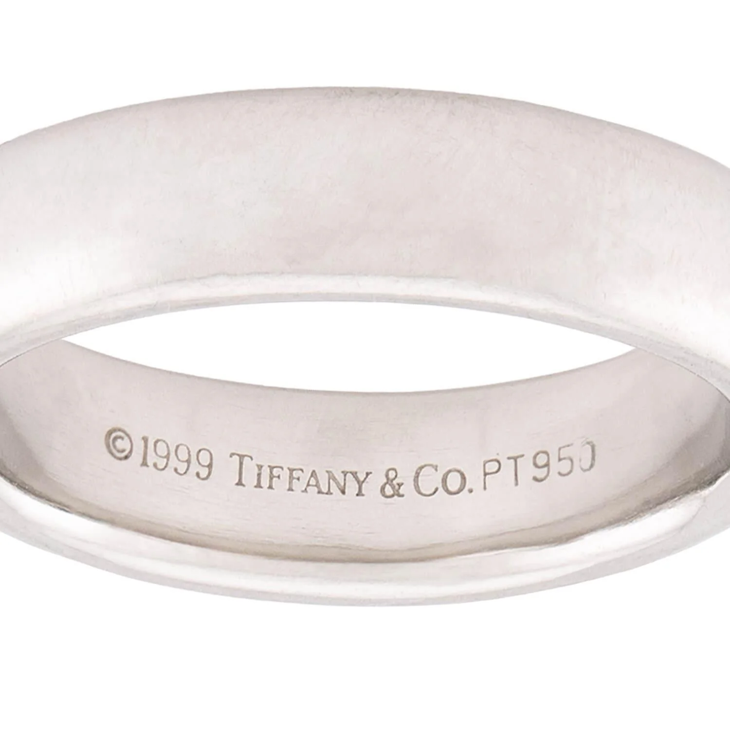 TIFFANY & CO. Estate Platinum Wedding Band - Image 4