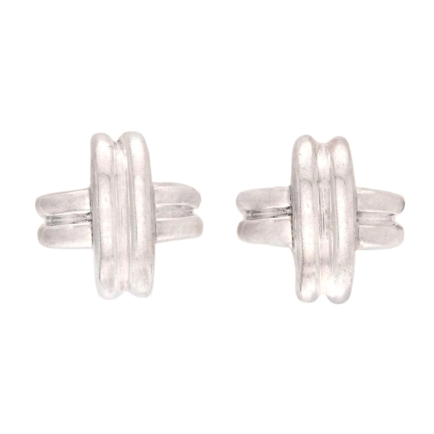 TIFFANY & CO. Estate Sterling Silver Knot Motif Earrings