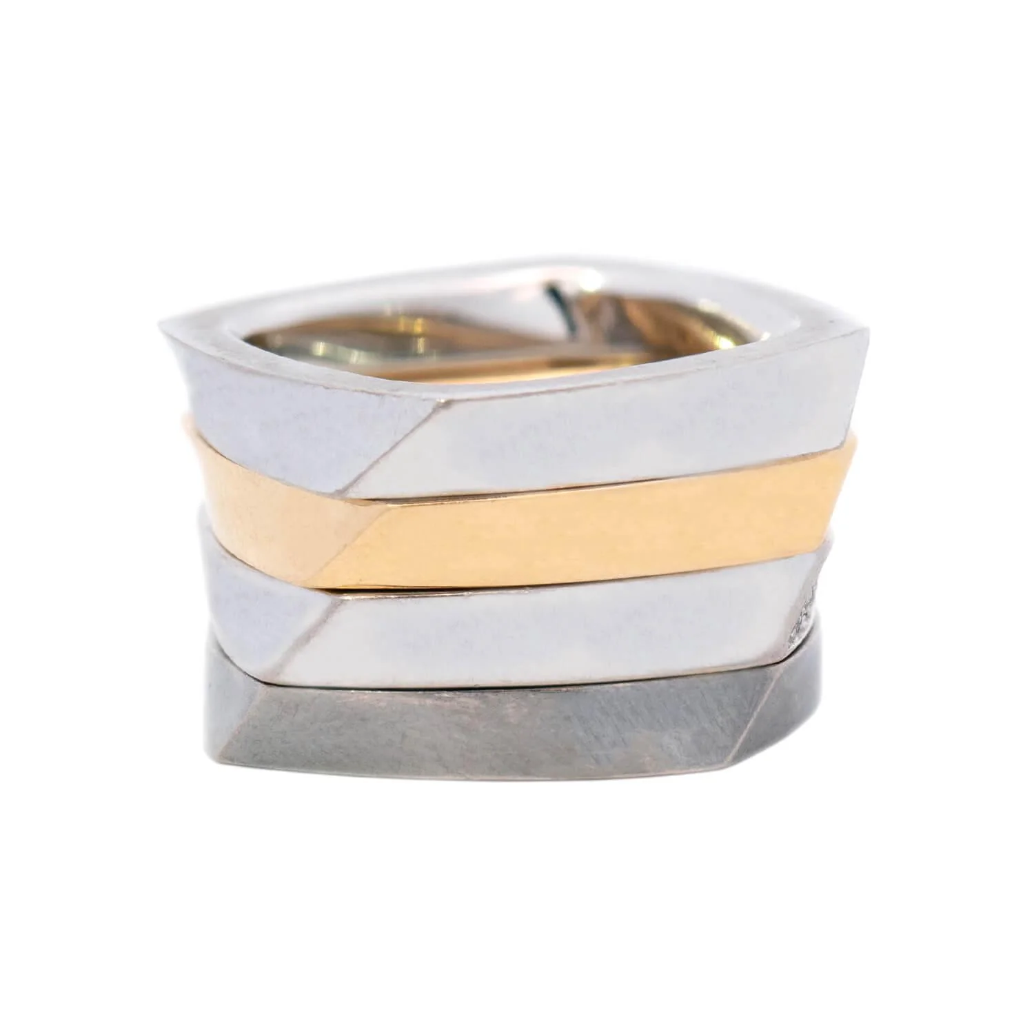 FRANK GEHRY for TIFFANY & CO. Estate 18k Diamond Torque Ring Set - Image 3