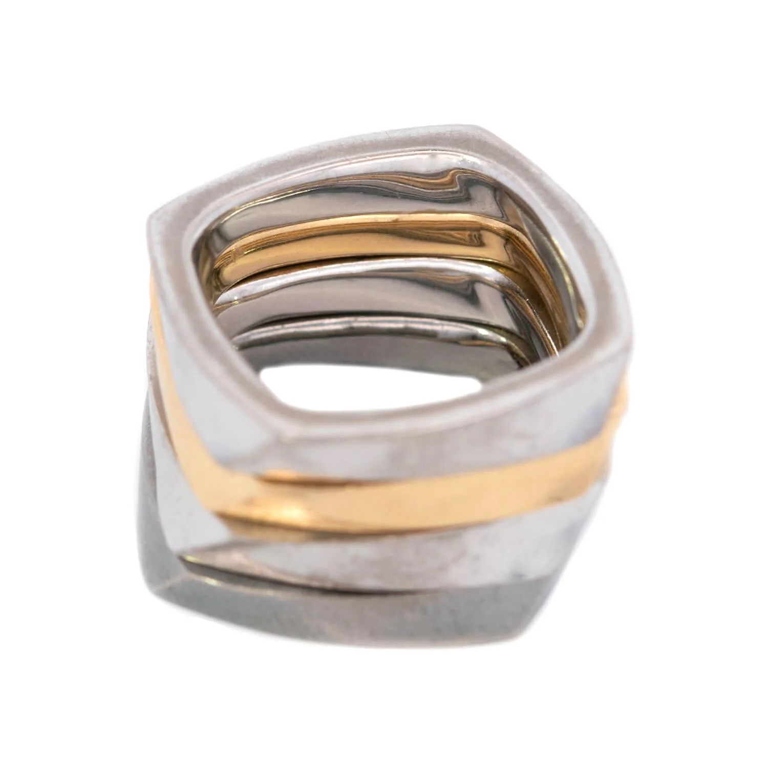 FRANK GEHRY for TIFFANY & CO. Estate 18k Diamond Torque Ring Set - Image 6