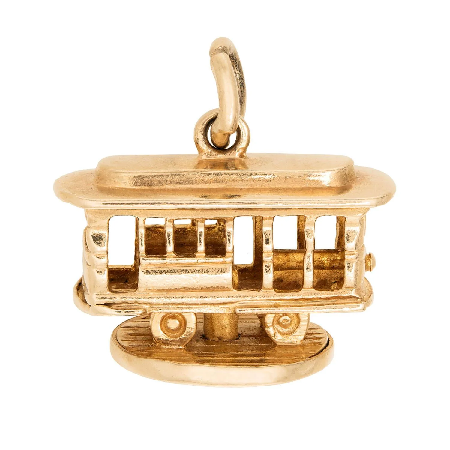 TIFFANY & CO. Vintage 14k Trolley Pendant/Charm - Image 2