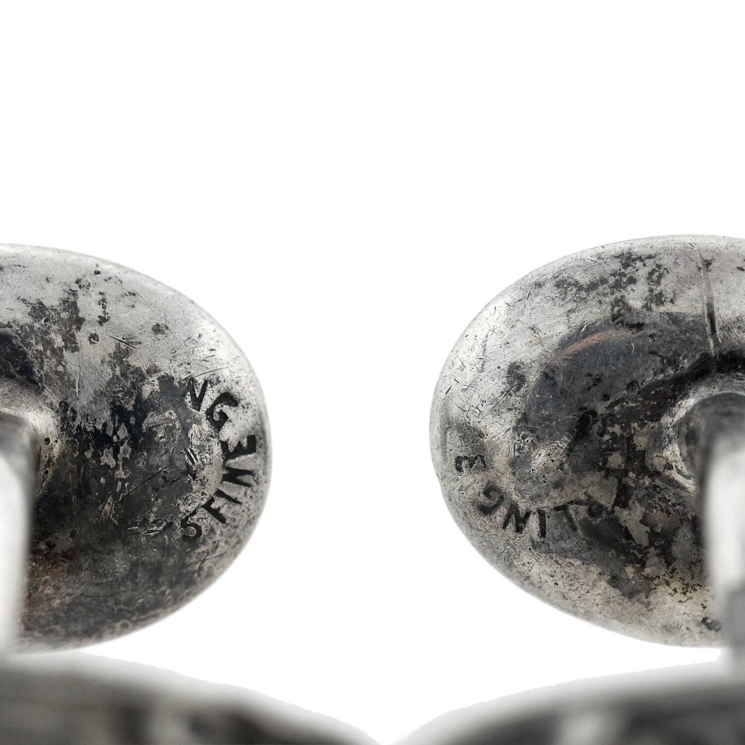 UNGER BROS. Art Nouveau Sterling Repousse Devil Face Figural Cufflinks - Image 7