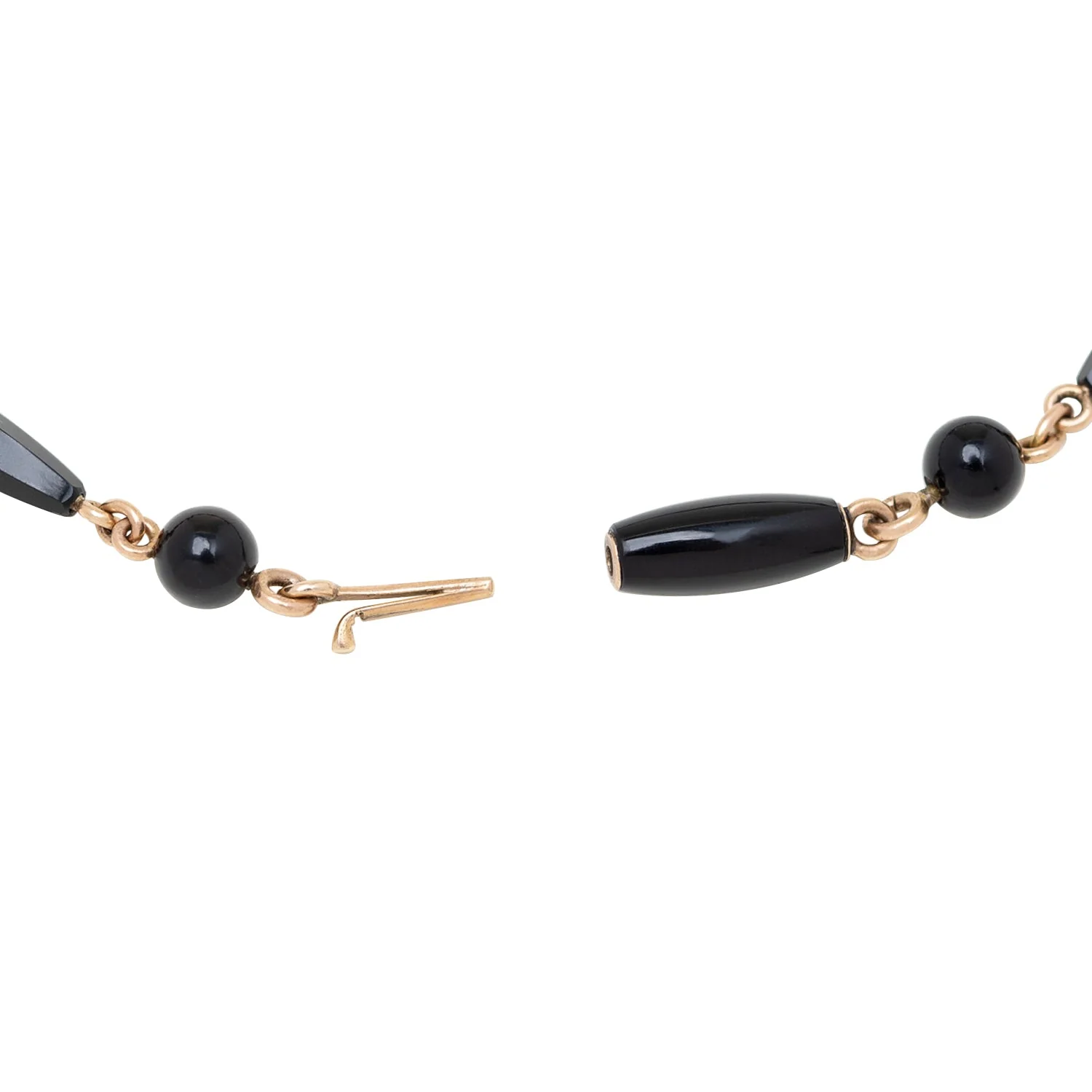 Victorian 10k Onyx Fluer De Lis Locket Necklace - Image 6