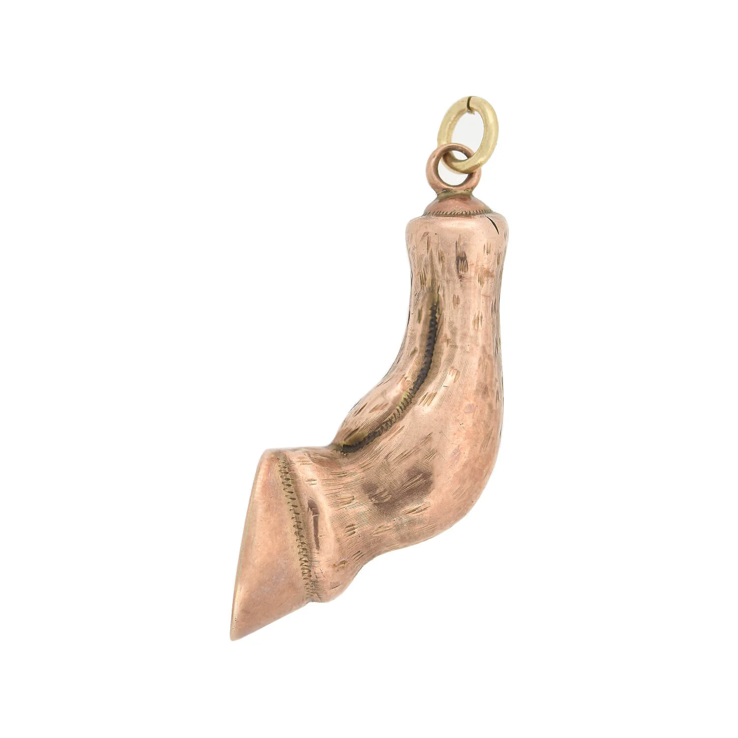 Victorian 10kt Rose Gold Horse Leg and Hoof Fob/Pendant - Image 2